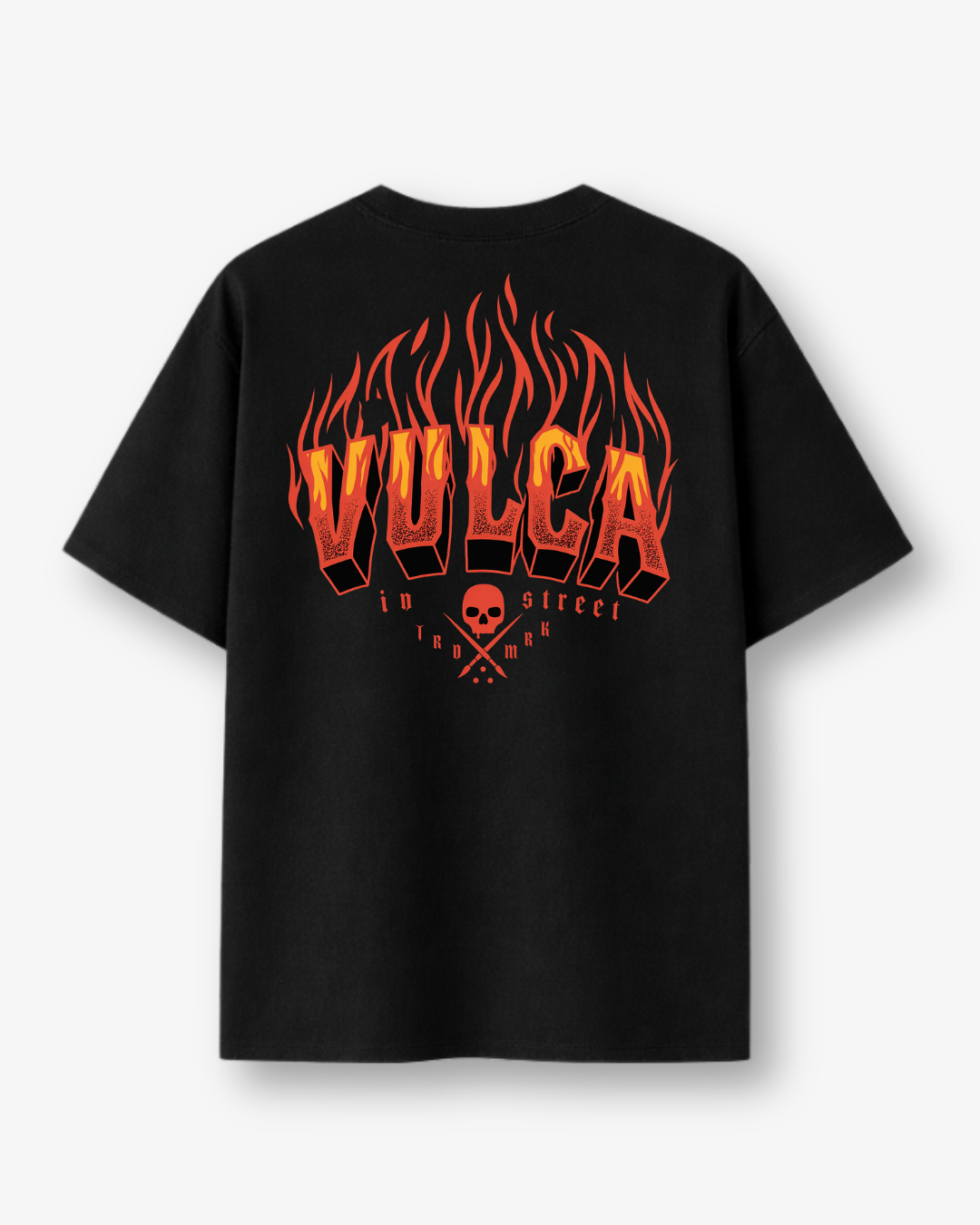 VULCA Vulca on Fire Siyah Oversize Tişört