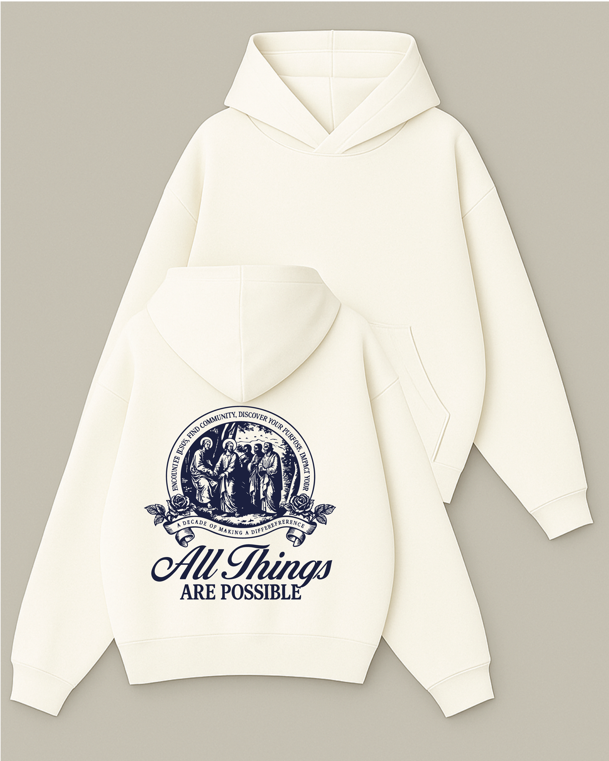 All Things Are Possible - Boxy Fit Kapüşonlu Sweatshirt