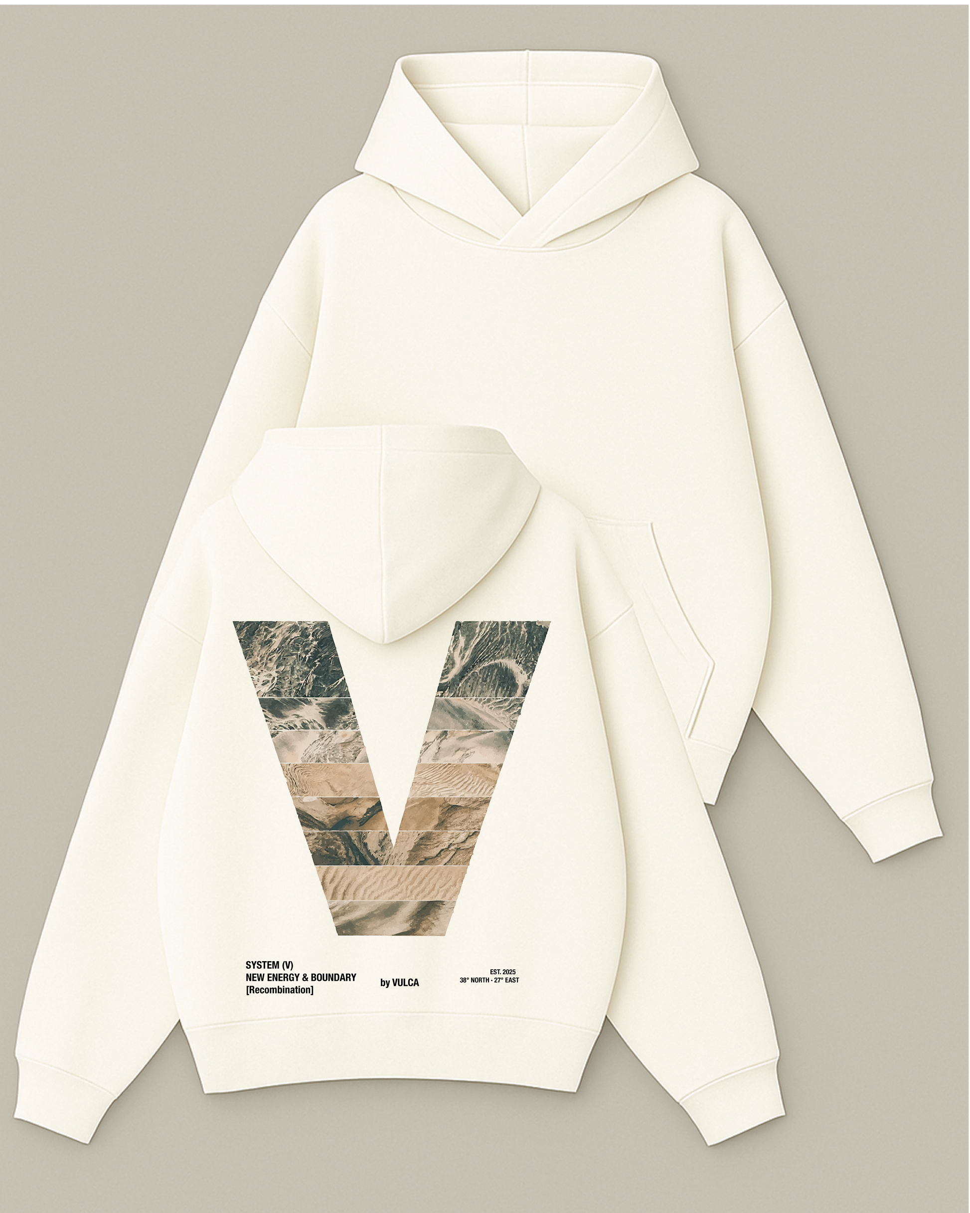 Vulca “System V” - Boxy Fit Kapüşonlu Sweatshirt