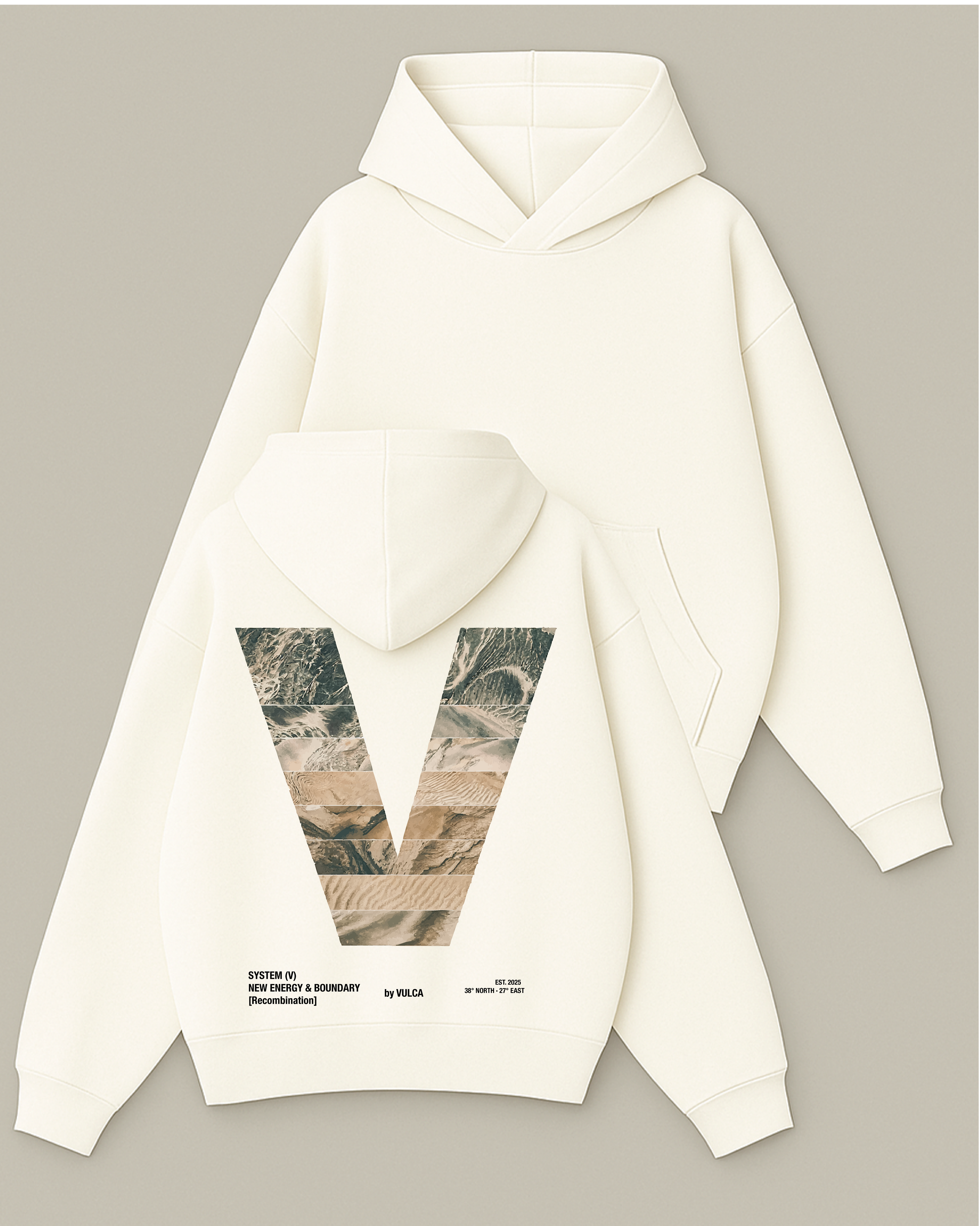 Vulca “System V” - Boxy Fit Kapüşonlu Sweatshirt
