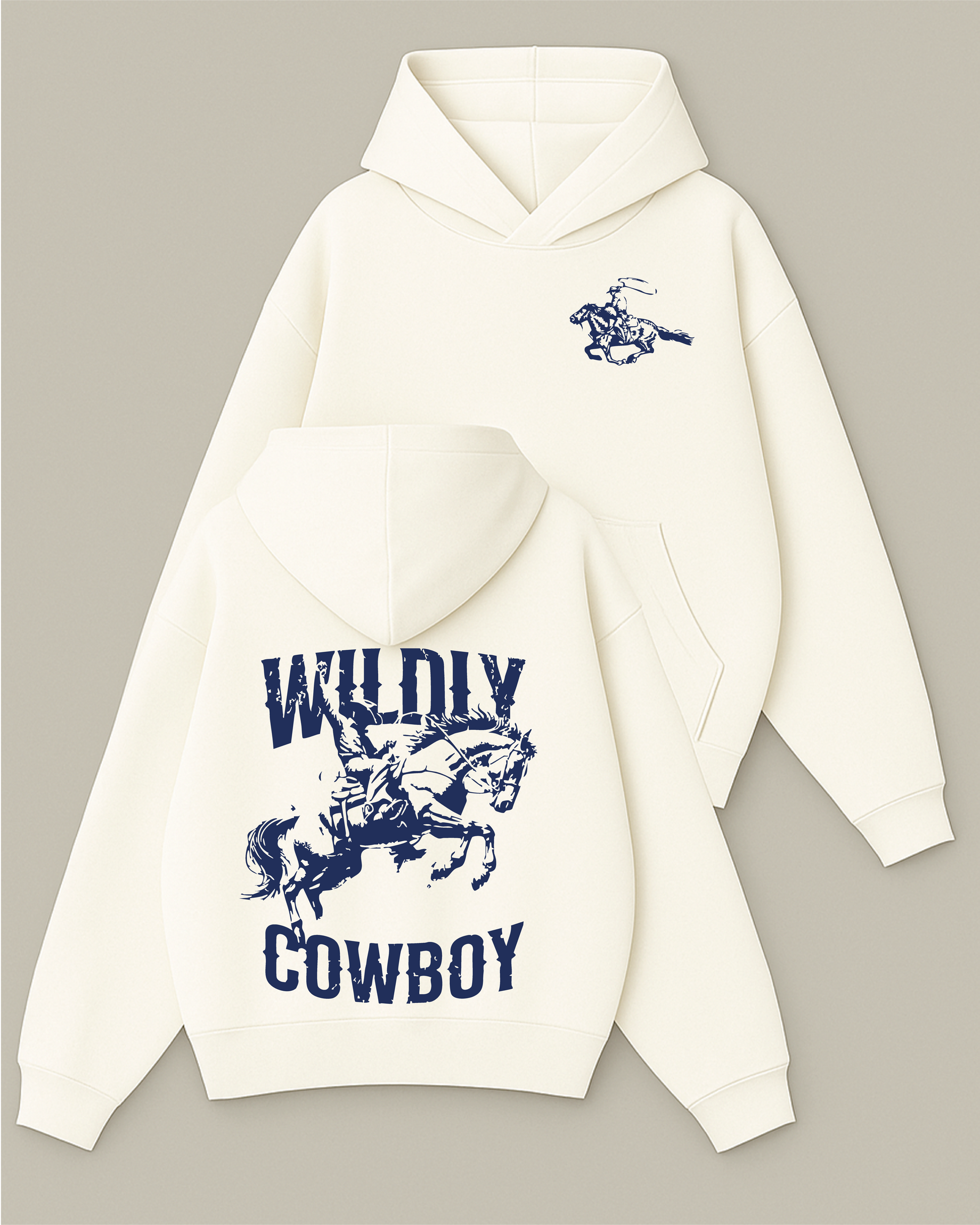 Wildiy Cowboy - Boxy Fit Kapüşonlu Sweatshirt