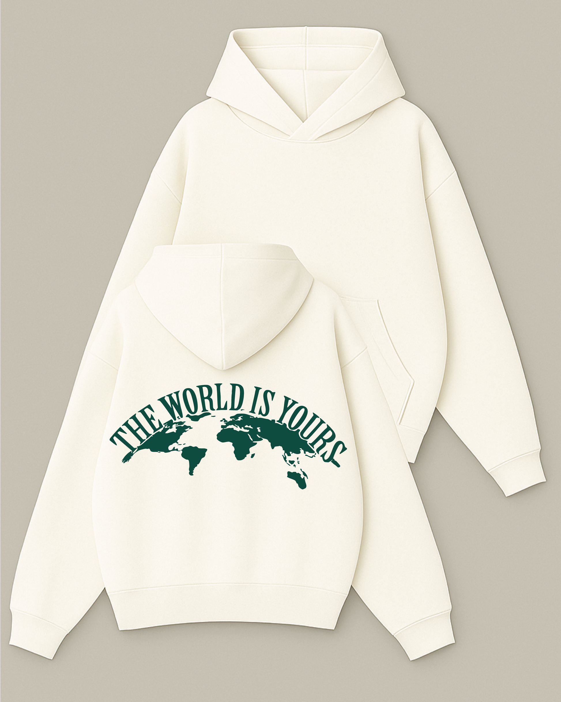 The World Is Yours - Boxy Fit Kapüşonlu Sweatshirt