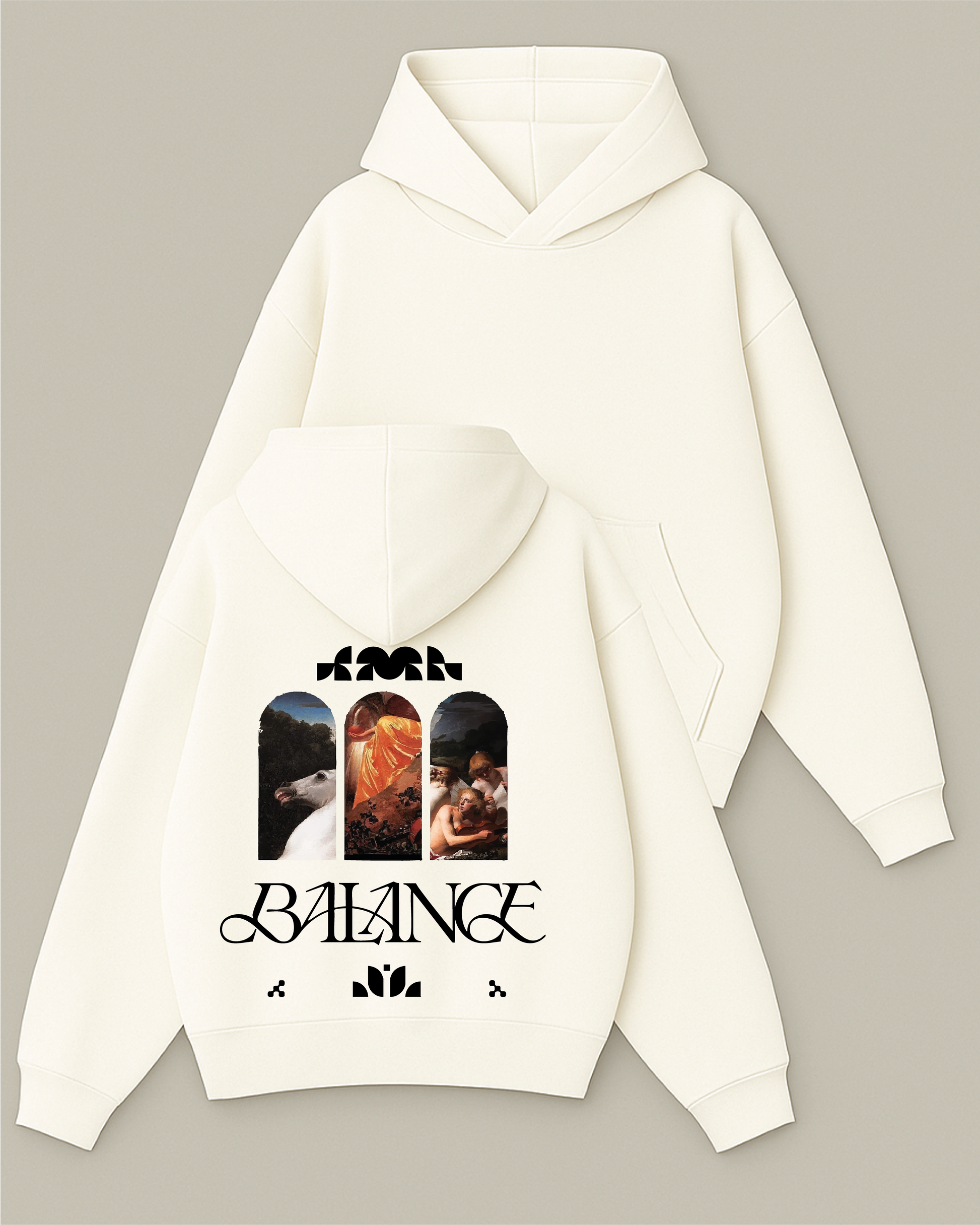 Balance - Boxy Fit Kapüşonlu Sweatshirt