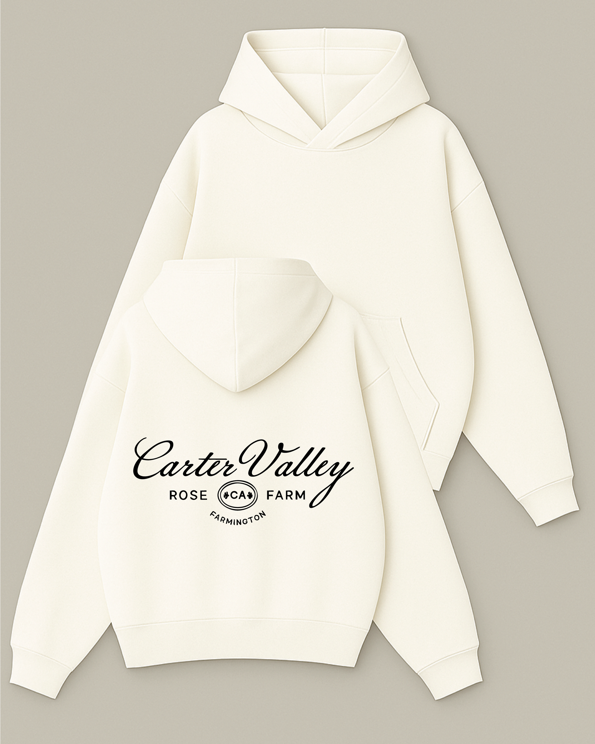 Carter Valley - Boxy Fit Kapüşonlu Sweatshirt