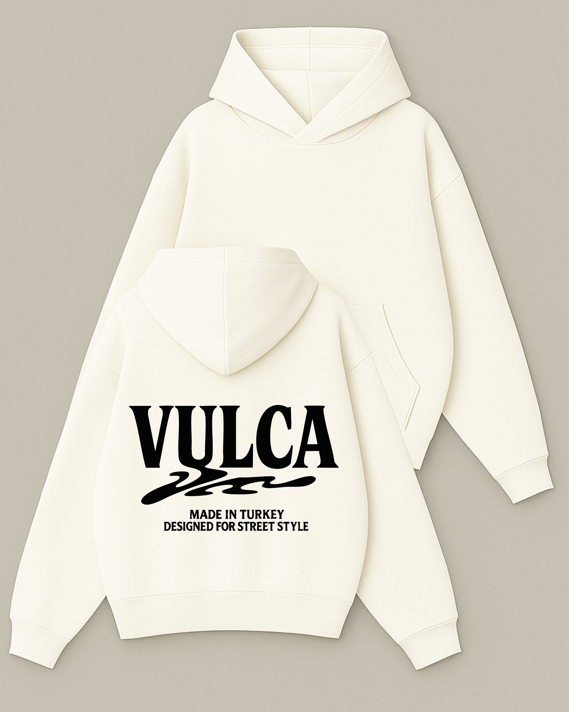 VULCA Wave - Boxy Fit Kapüşonlu Sweatshirt