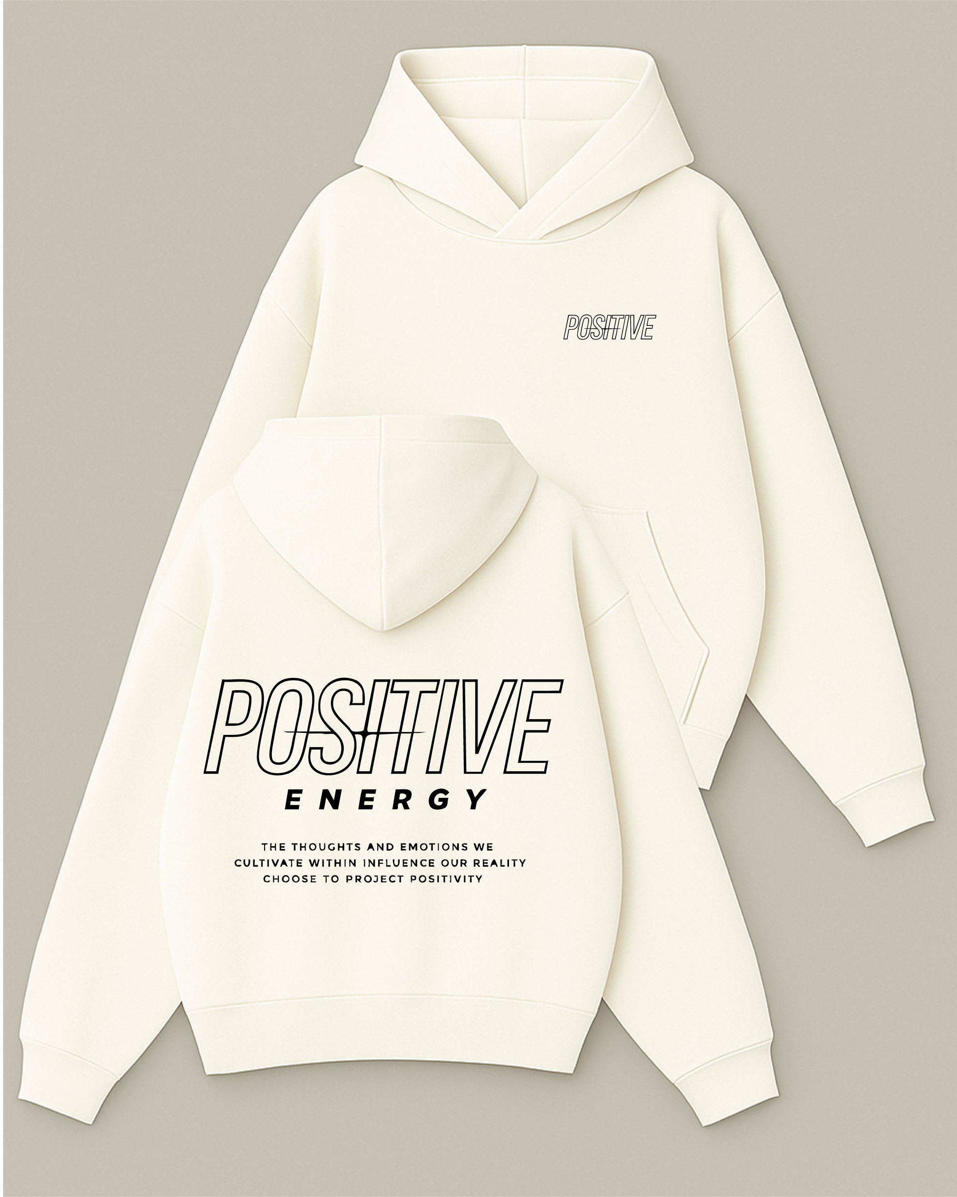 POSITIVE ENERGY - Boxy Fit Kapüşonlu Sweatshirt