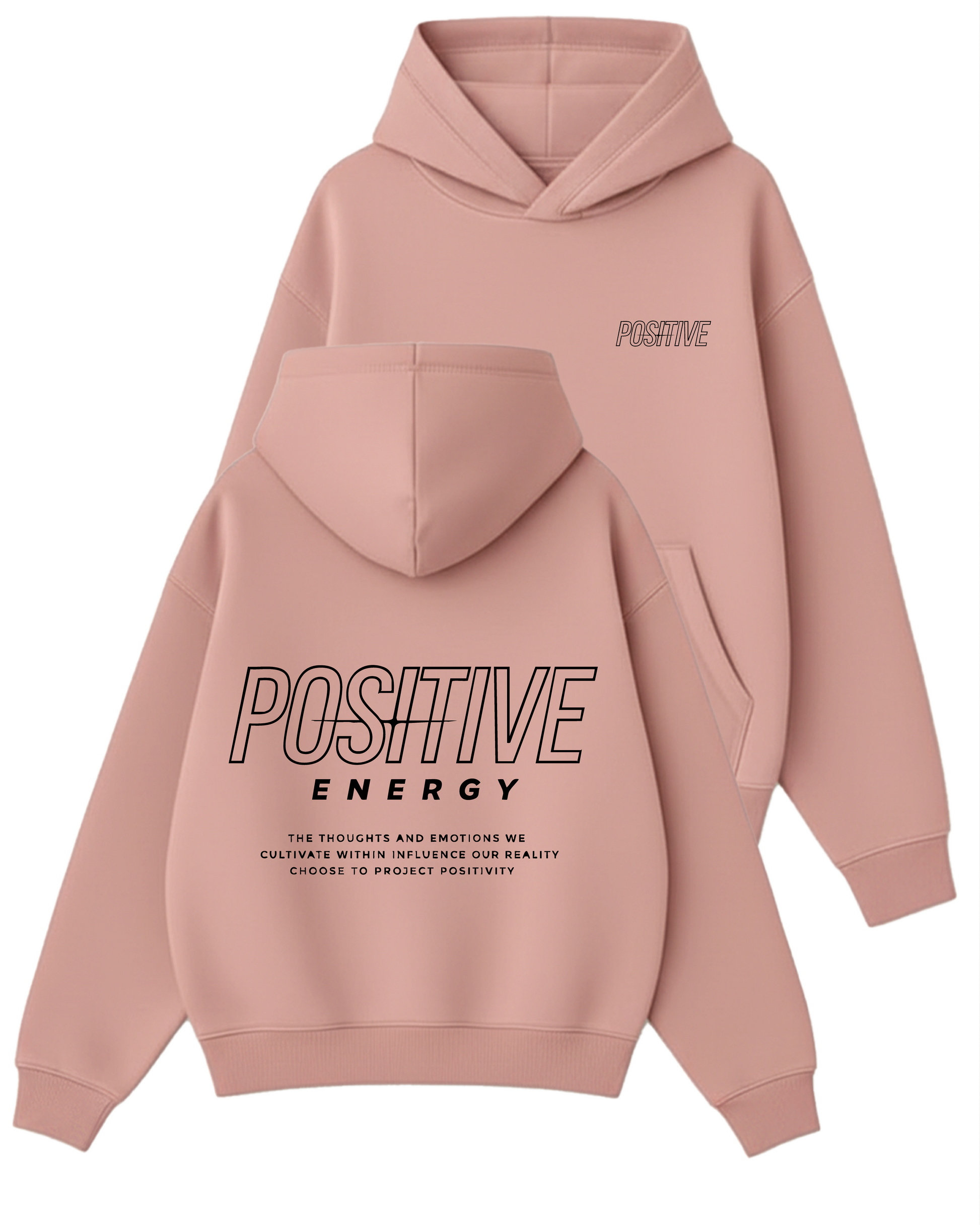 POSITIVE ENERGY - Boxy Fit Kapüşonlu Sweatshirt
