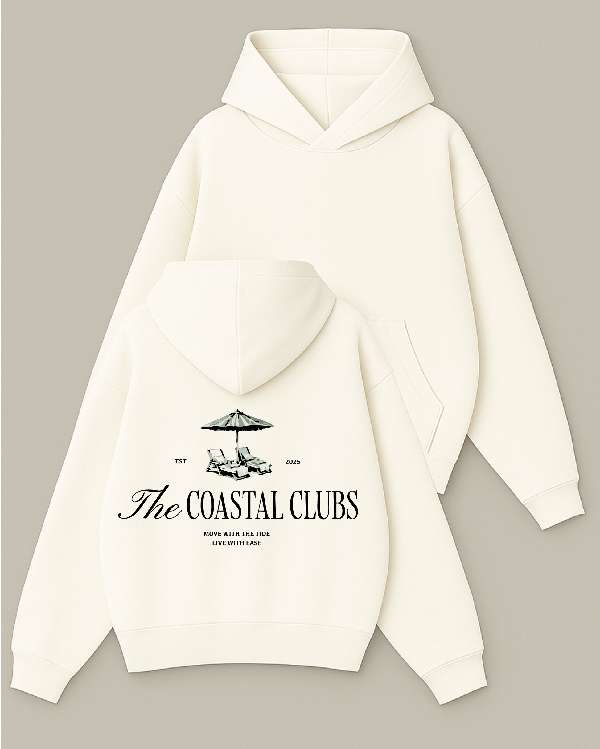 The Coastal Clubs - Boxy Fit Kapüşonlu Sweatshirt