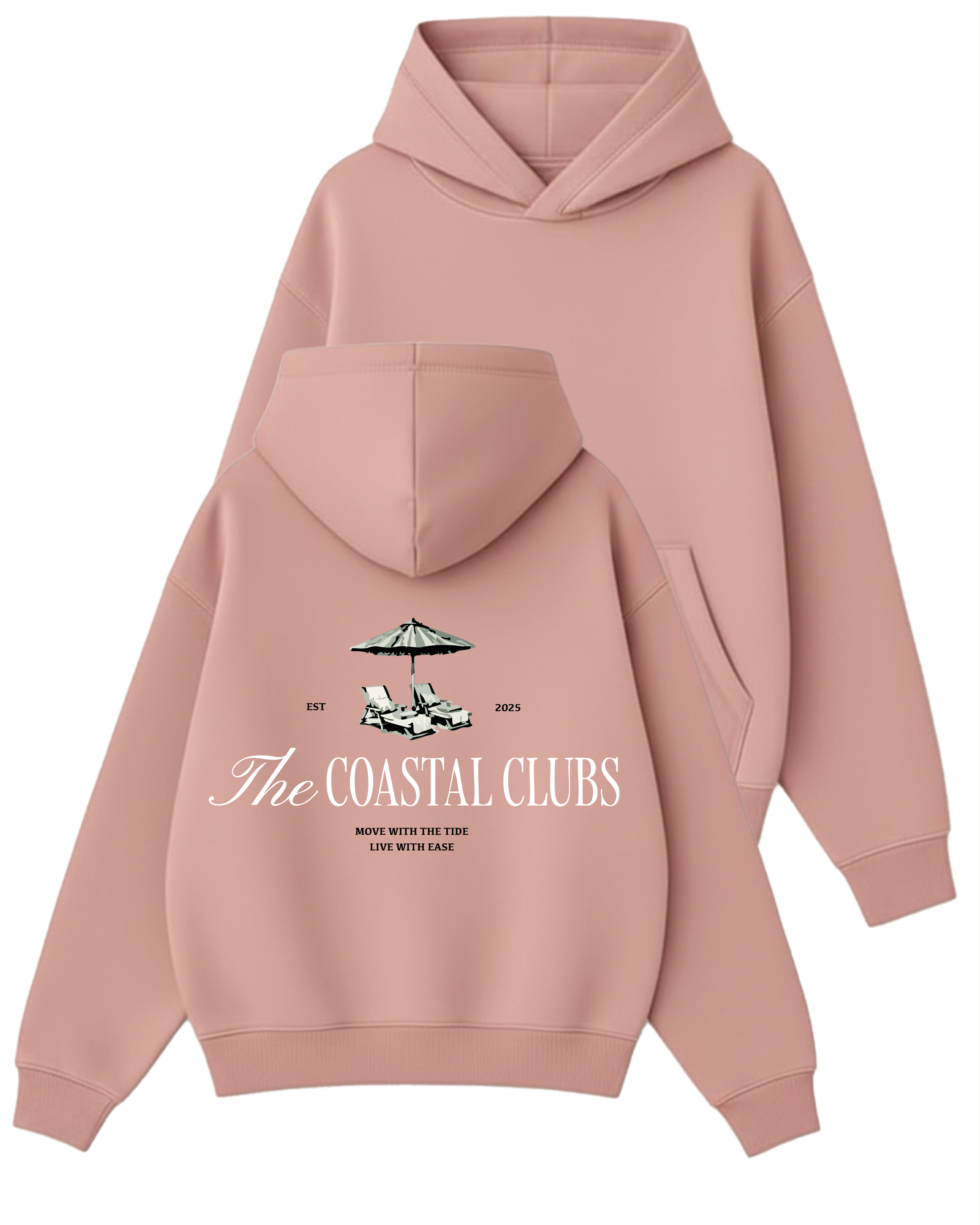 The Coastal Clubs - Boxy Fit Kapüşonlu Sweatshirt