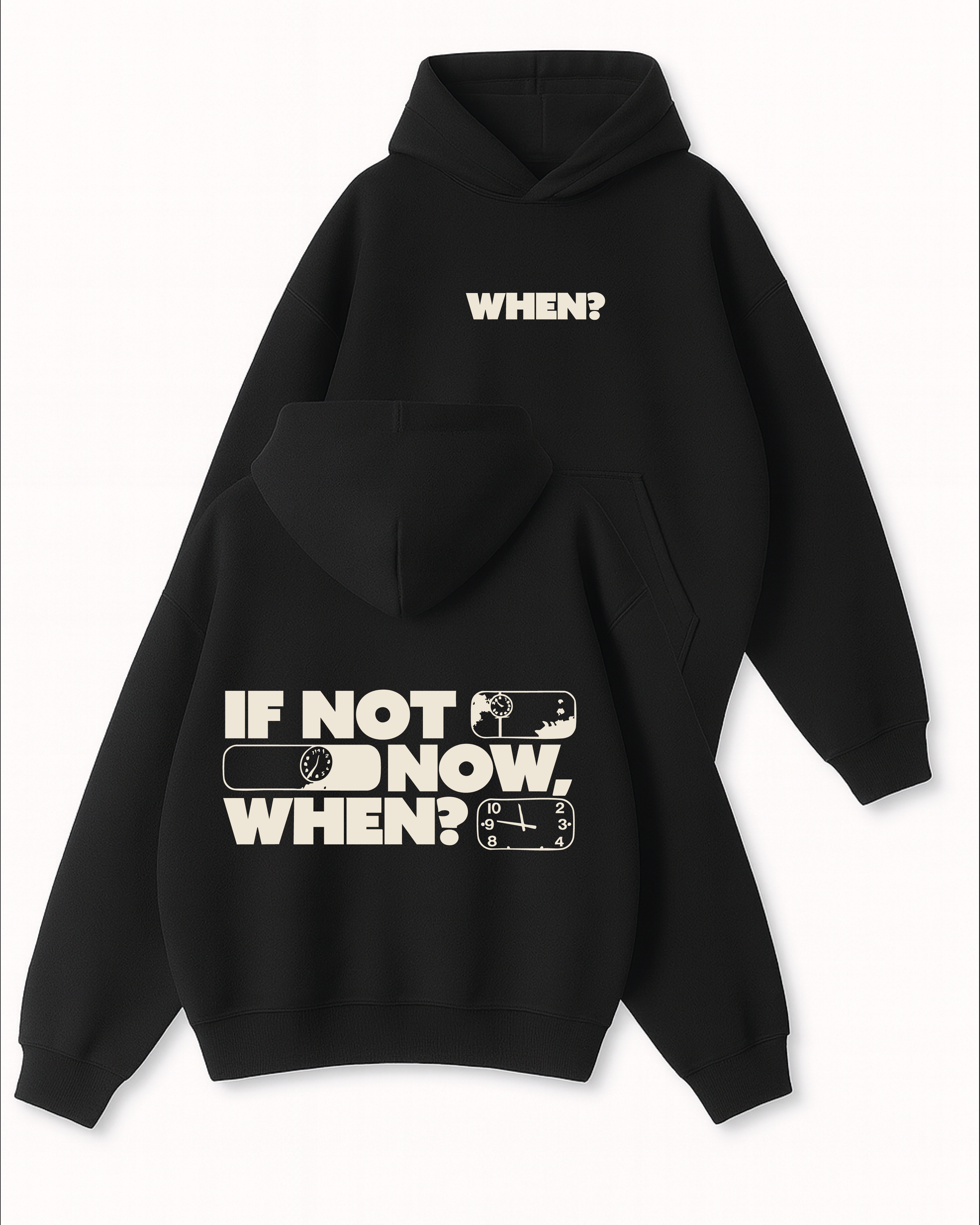When? - Boxy Fit Kapüşonlu Sweatshirt