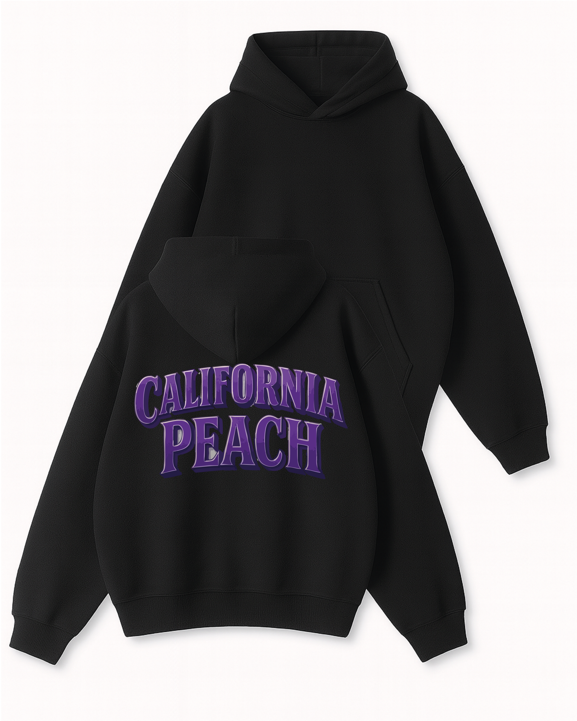 Calıfornıa Peach - Boxy Fit Kapüşonlu Sweatshirt