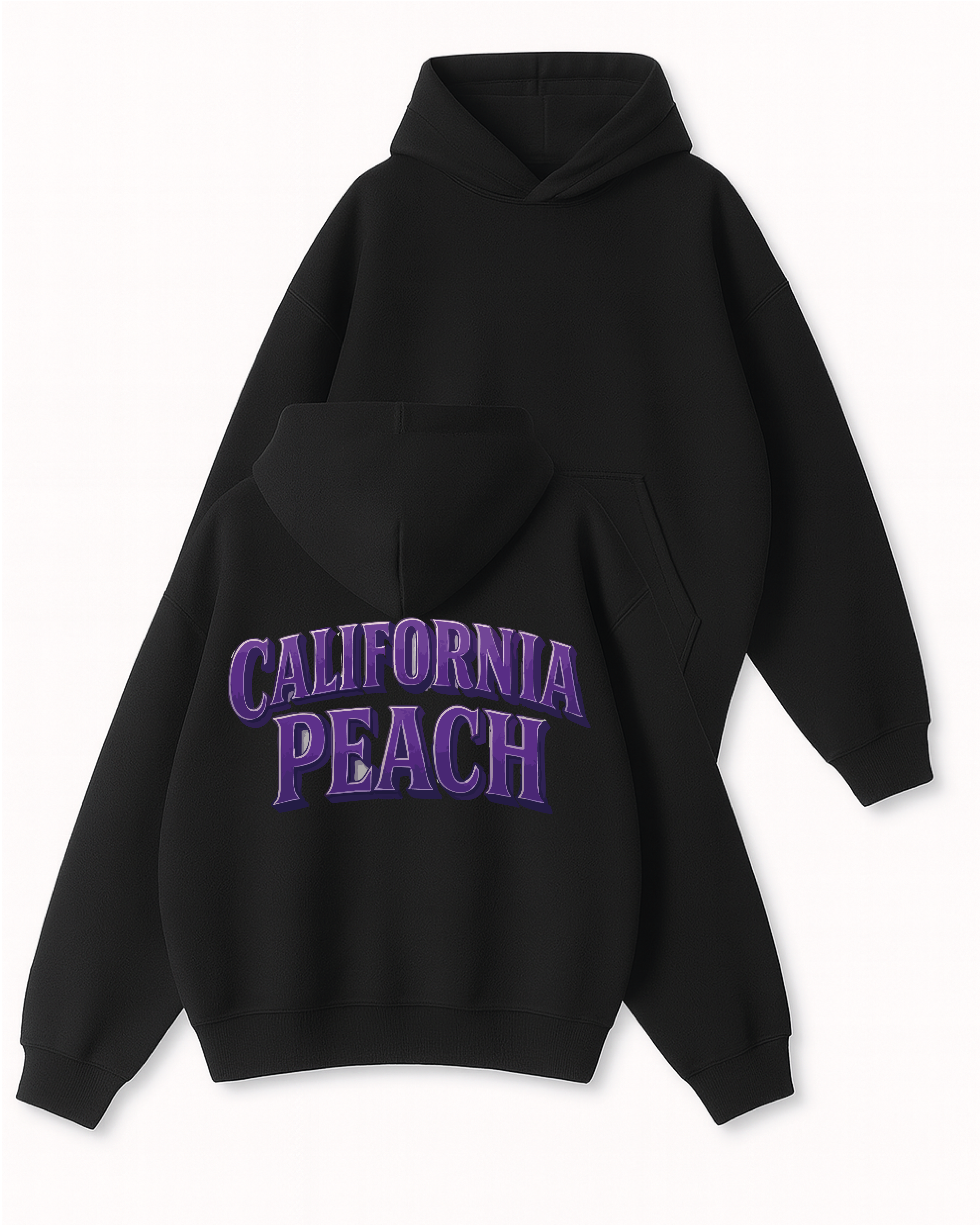 Calıfornıa Peach - Boxy Fit Kapüşonlu Sweatshirt