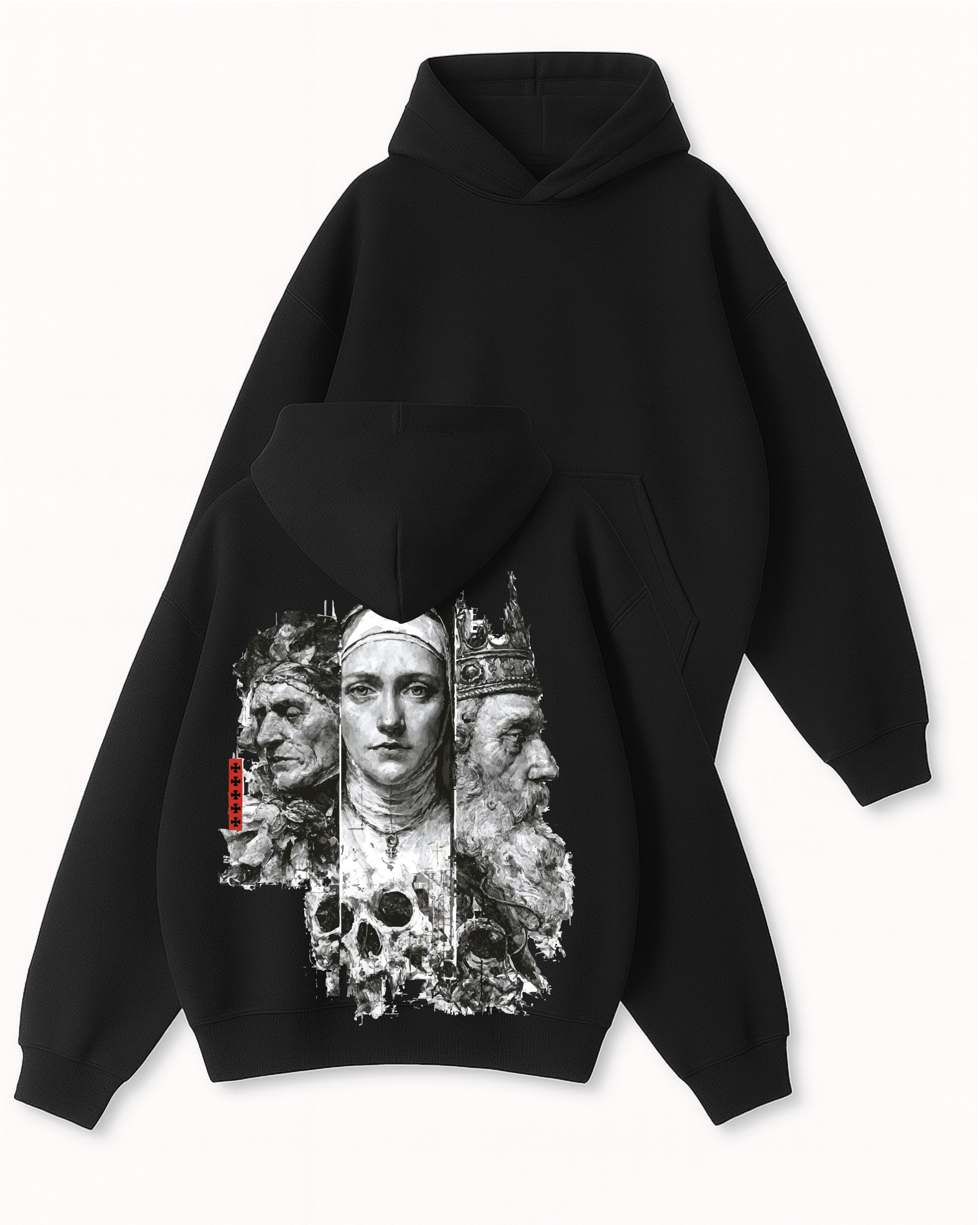 Trinity of Fate - Boxy Fit Kapüşonlu Sweatshirt