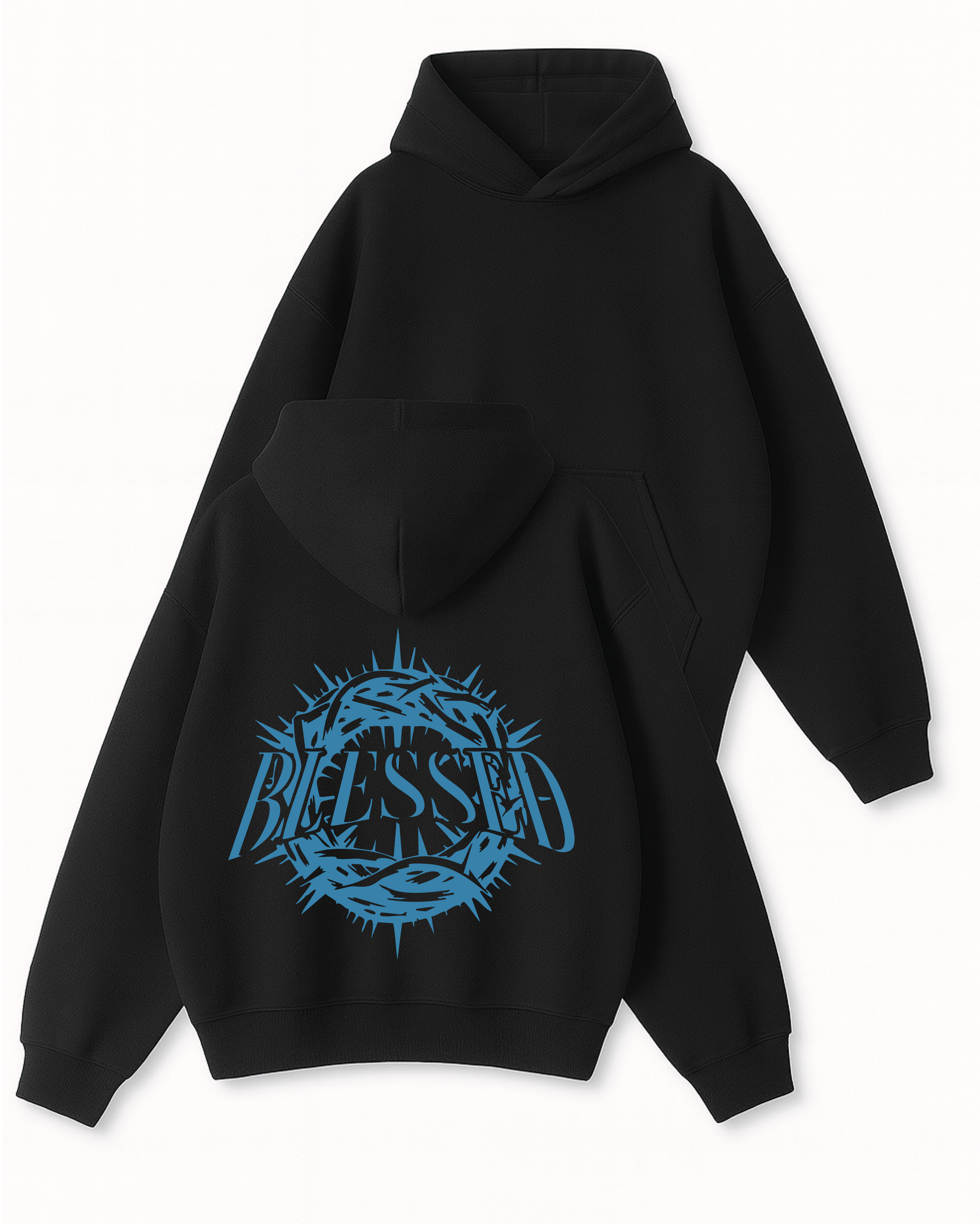 Blessed - Boxy Fit Kapüşonlu Sweatshirt