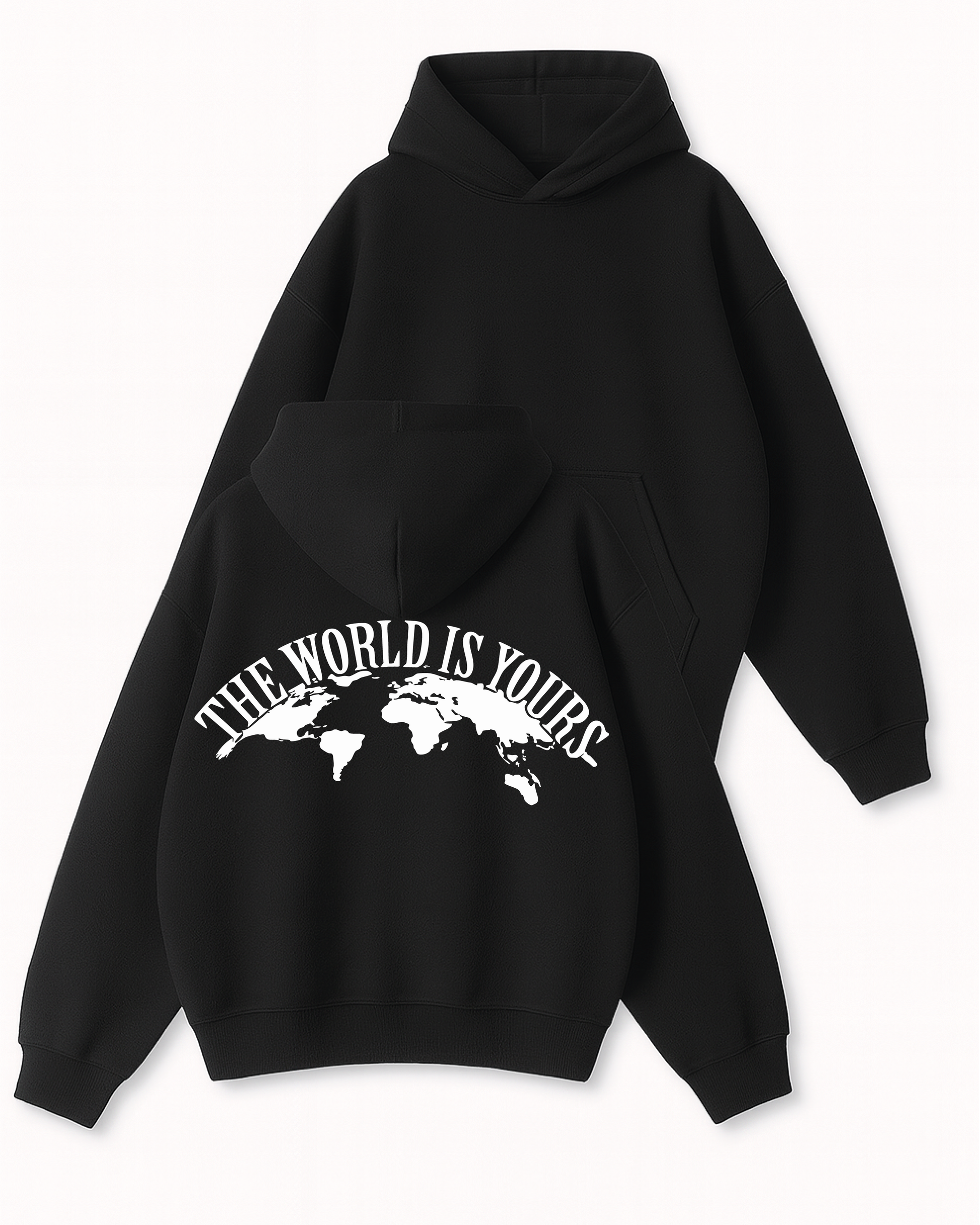 The World Is Yours - Boxy Fit Kapüşonlu Sweatshirt