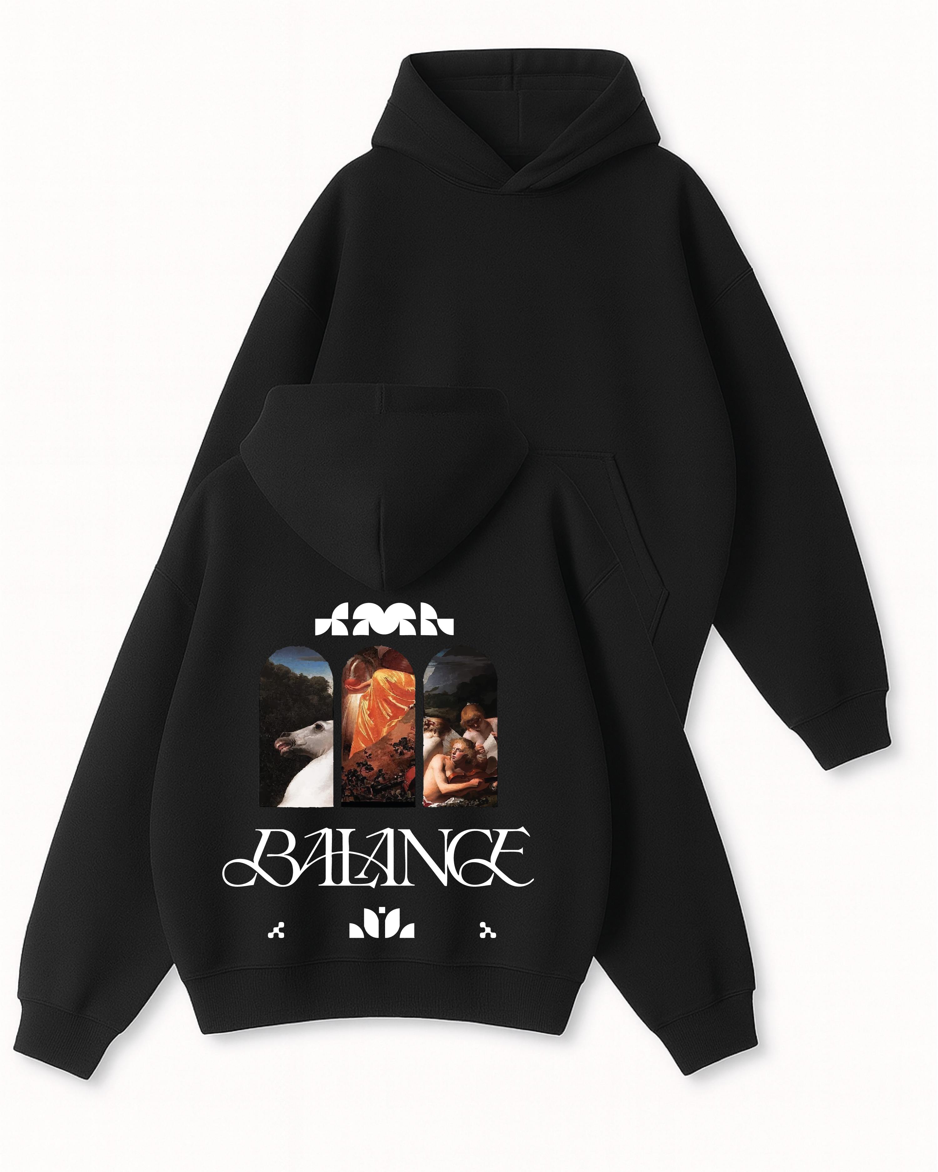 Balance - Boxy Fit Kapüşonlu Sweatshirt
