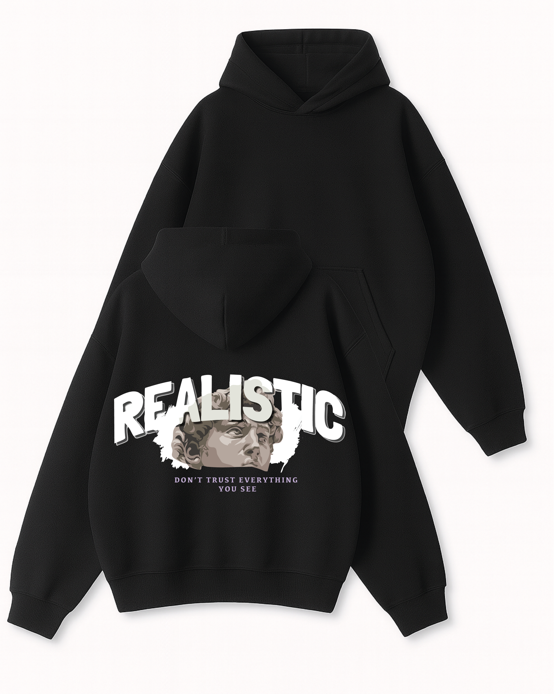 REALISTIC - Boxy Fit Kapüşonlu Sweatshirt