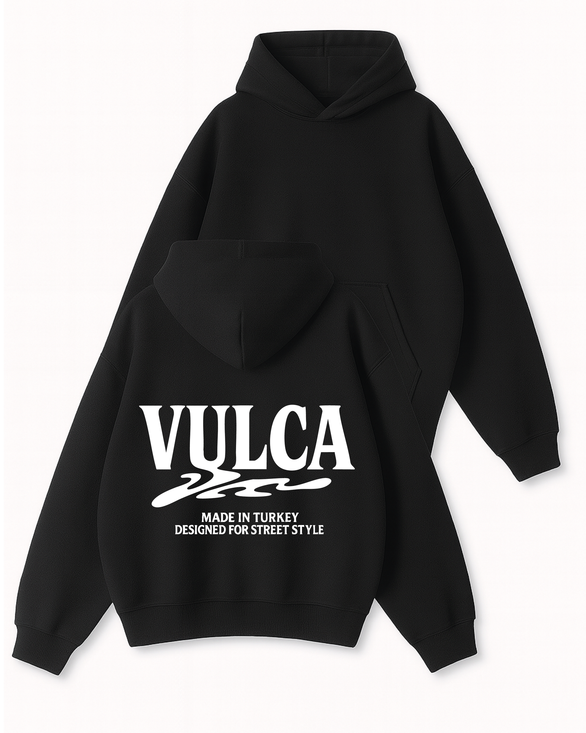 VULCA Wave - Boxy Fit Kapüşonlu Sweatshirt