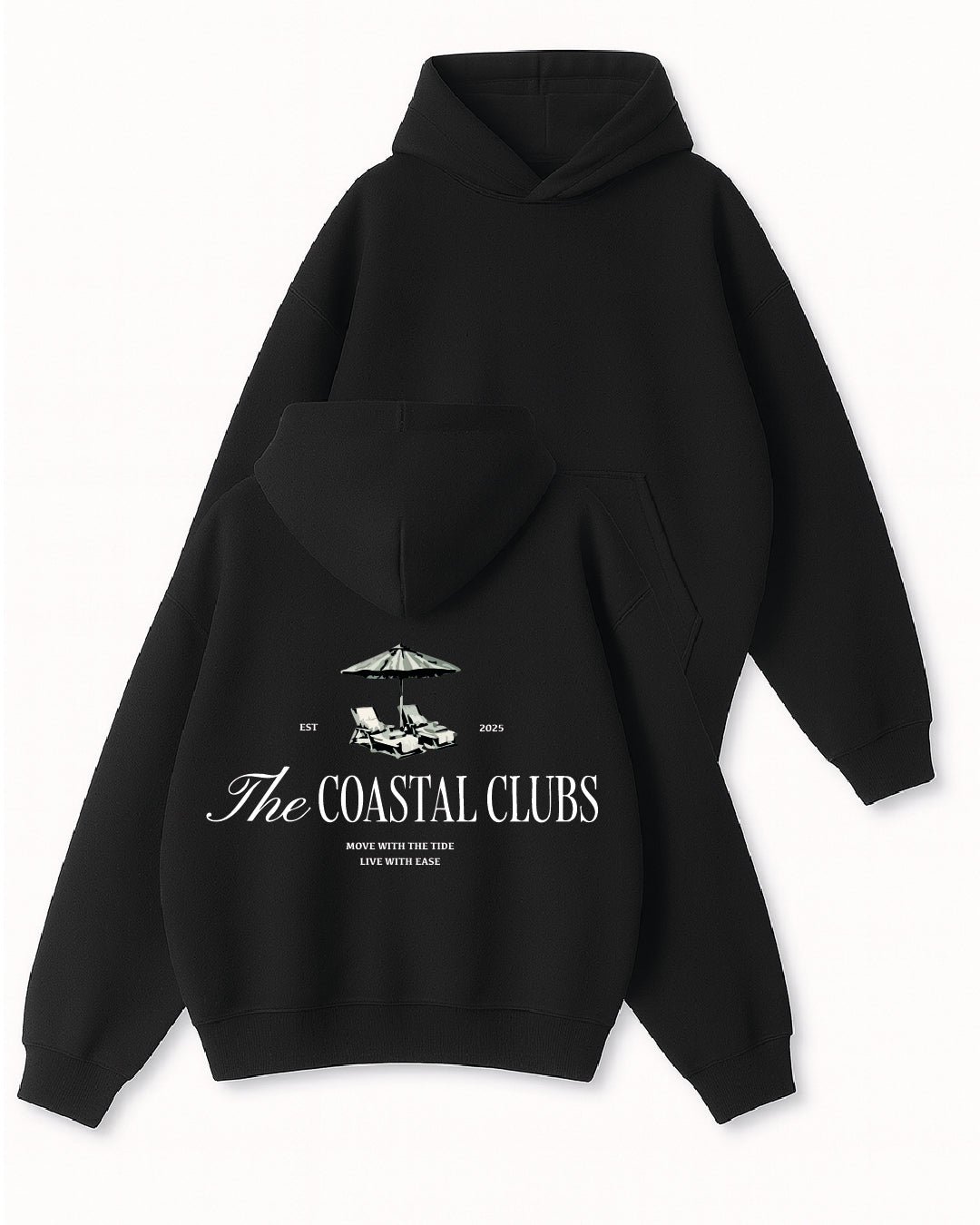 The Coastal Clubs - Boxy Fit Kapüşonlu Sweatshirt