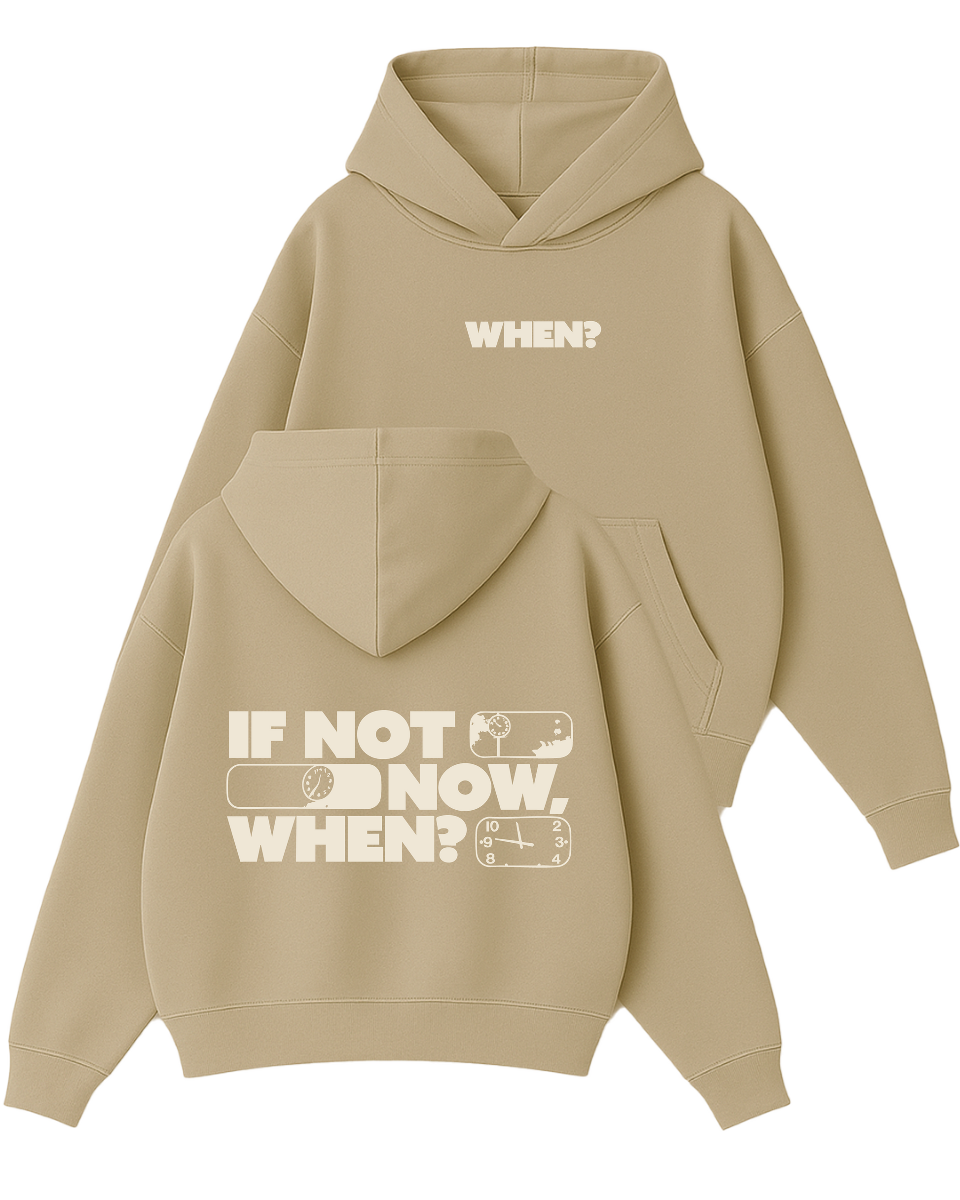 When? - Boxy Fit Kapüşonlu Sweatshirt