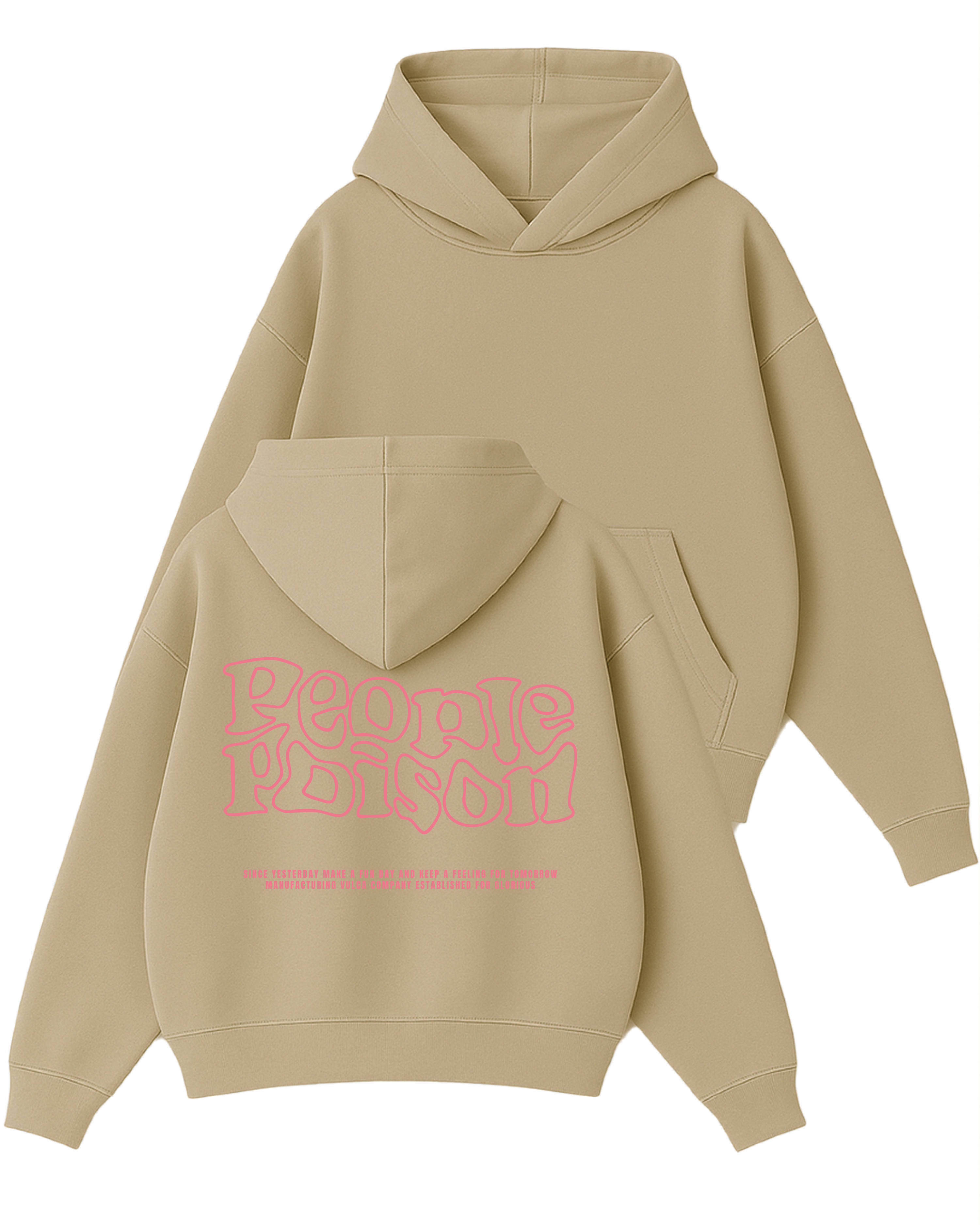 People Poison - Boxy Fit Kapüşonlu Sweatshirt