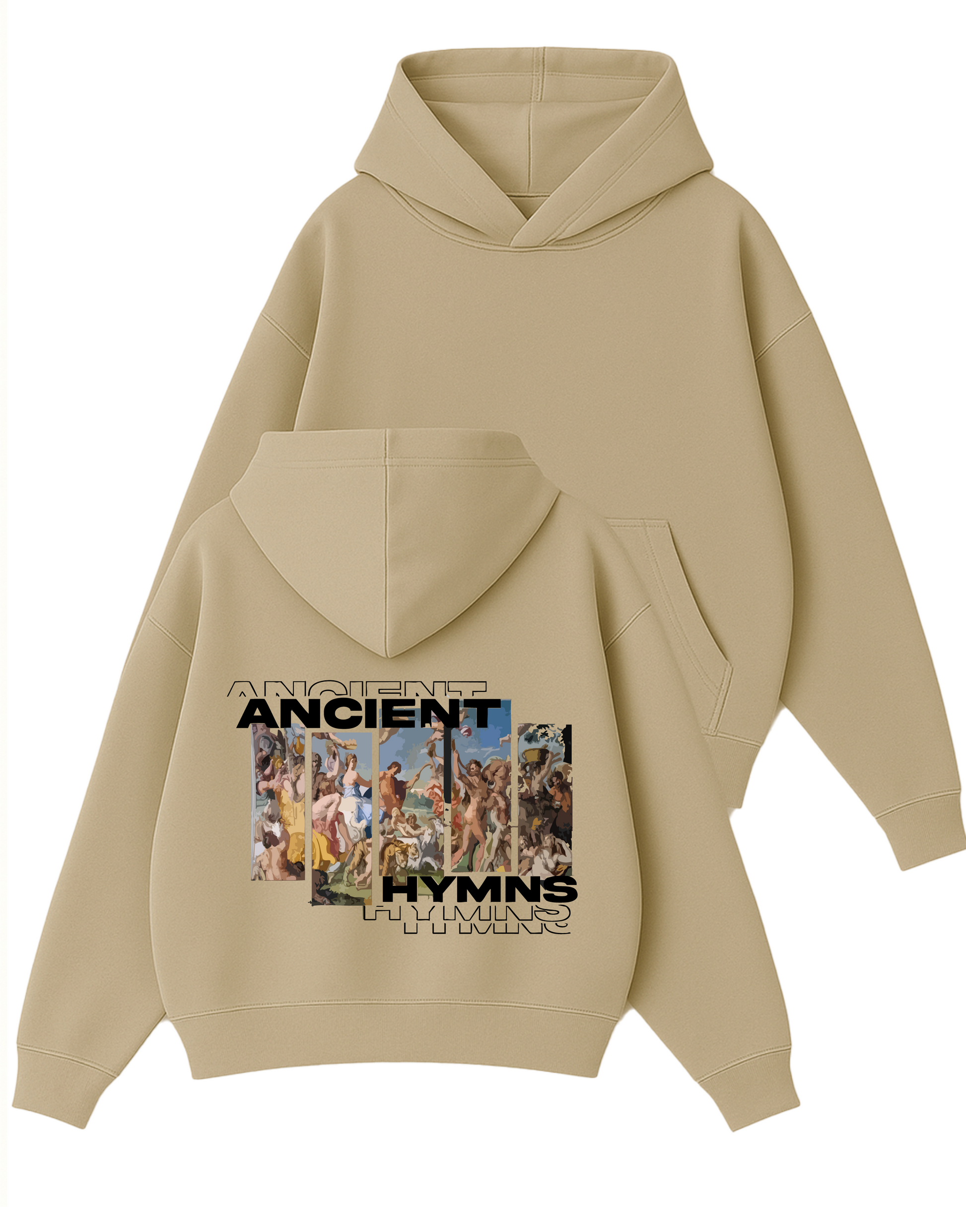 Ancıent Hymns - Boxy Fit Kapüşonlu Sweatshirt