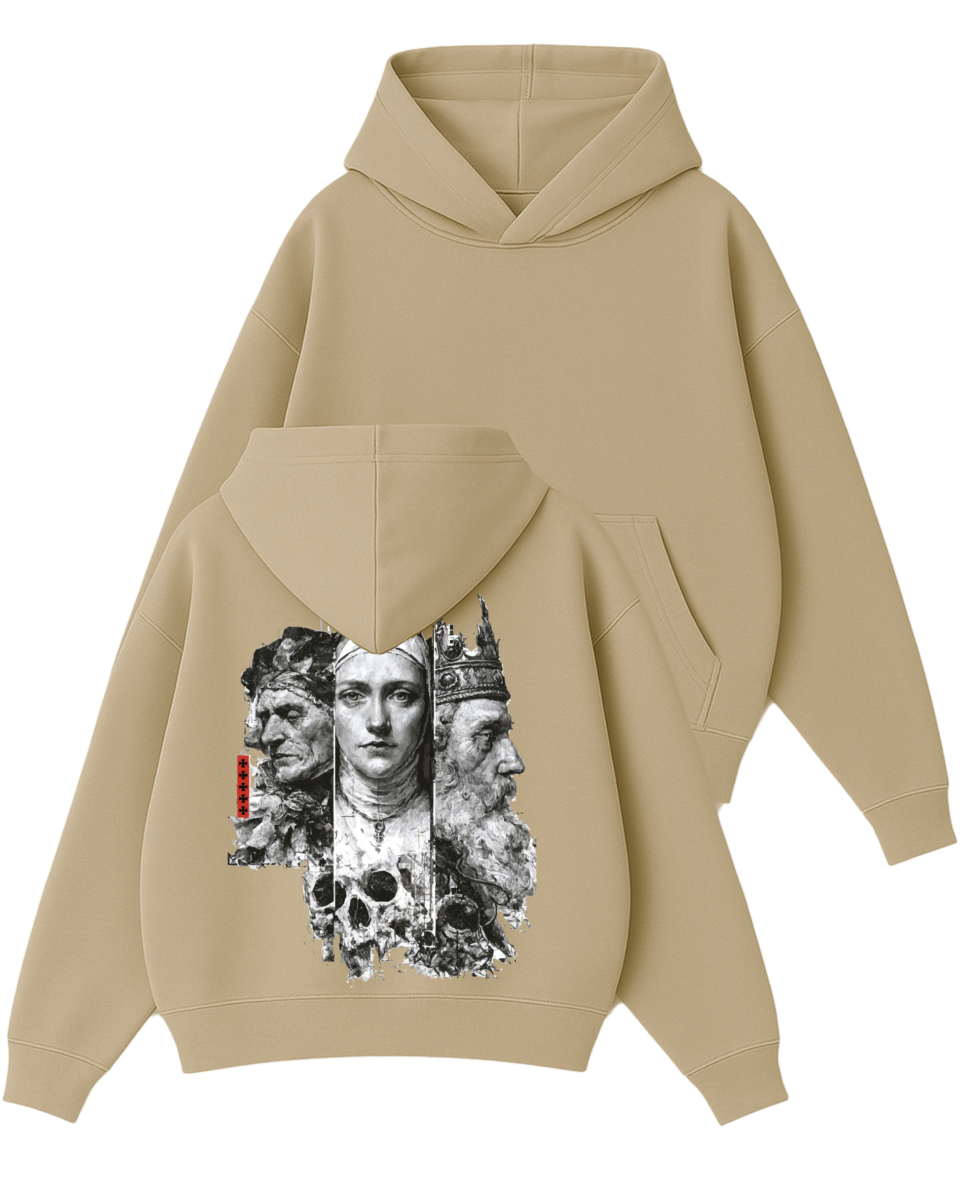 Trinity of Fate - Boxy Fit Kapüşonlu Sweatshirt