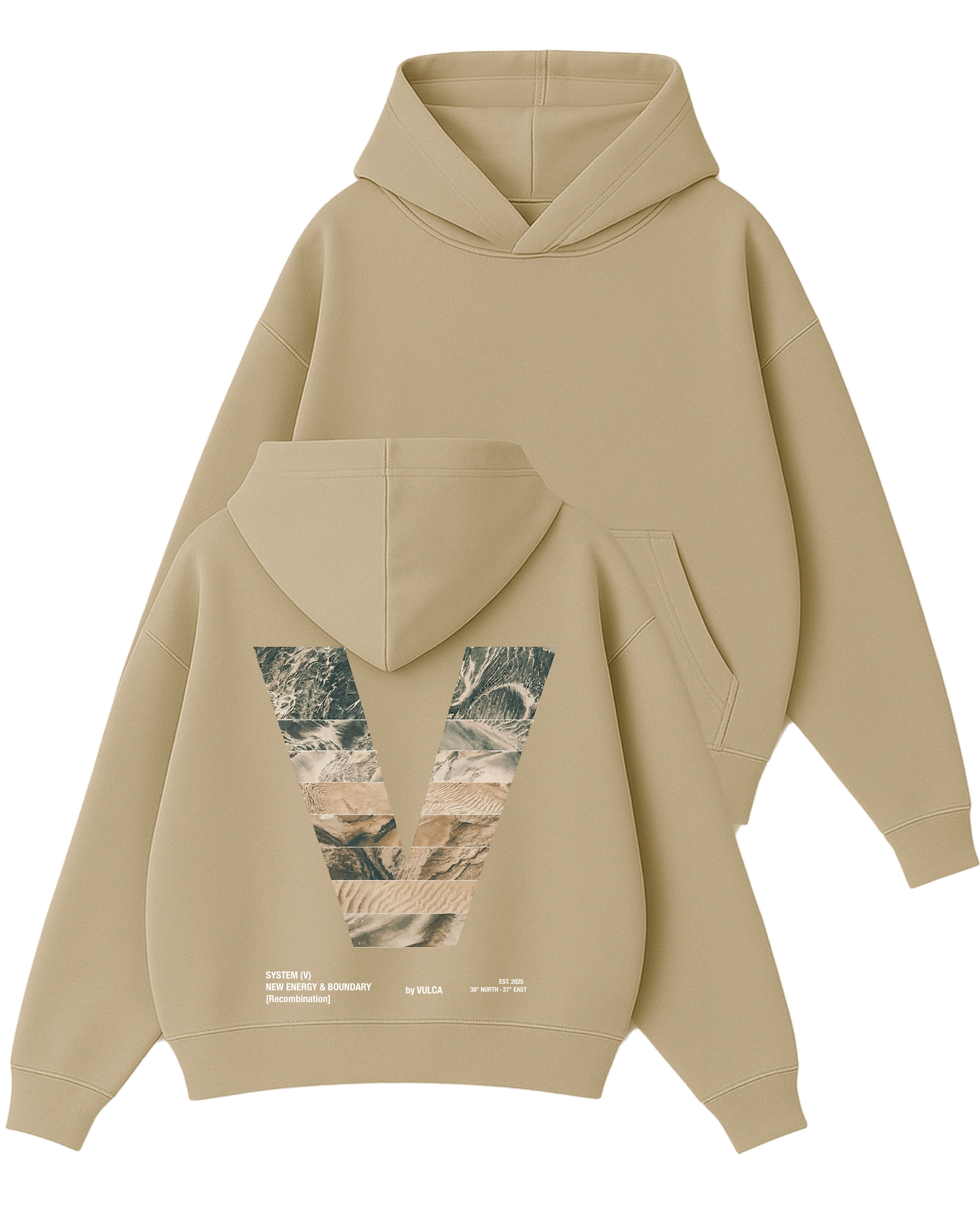 Vulca “System V” - Boxy Fit Kapüşonlu Sweatshirt