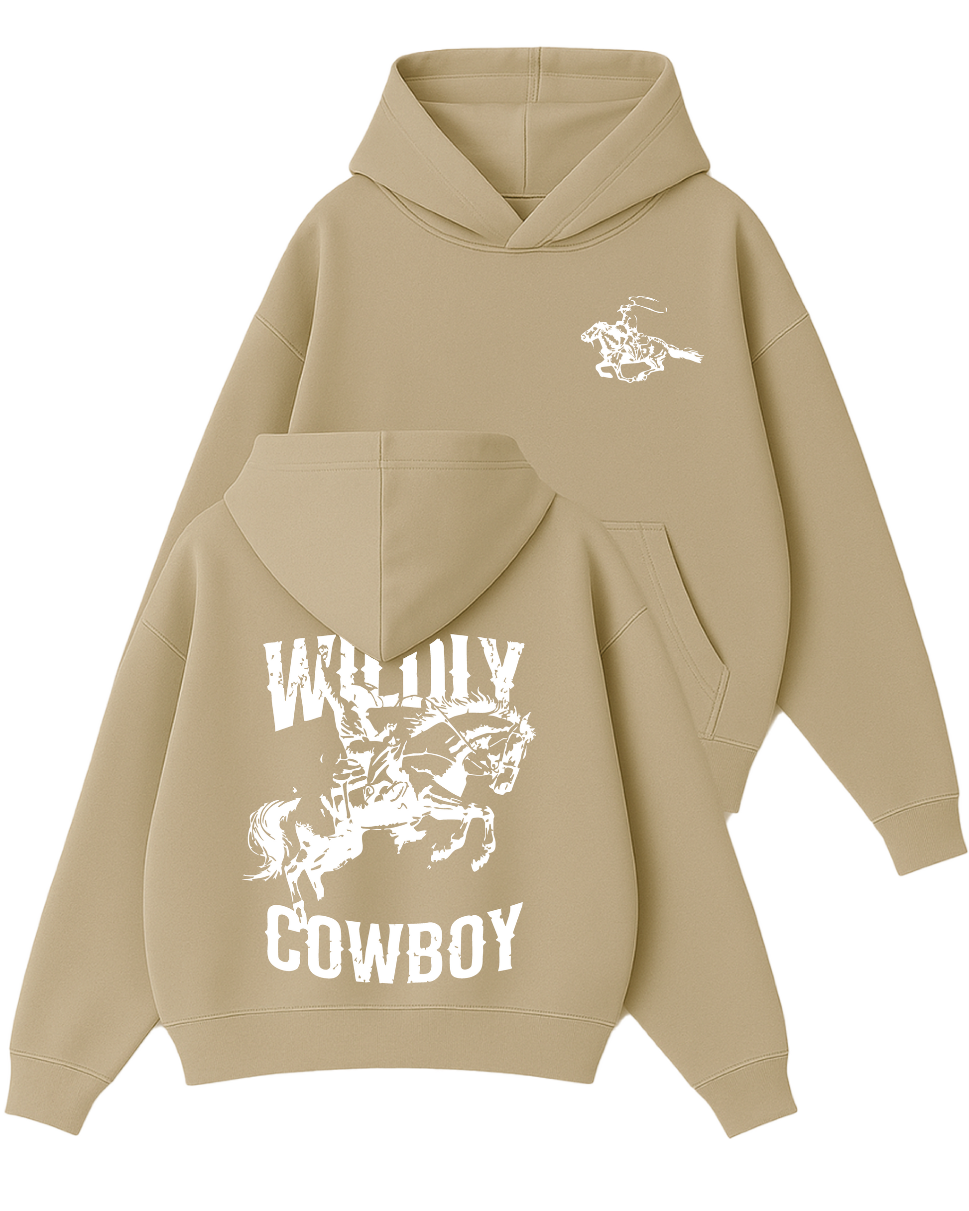 Wildiy Cowboy - Boxy Fit Kapüşonlu Sweatshirt