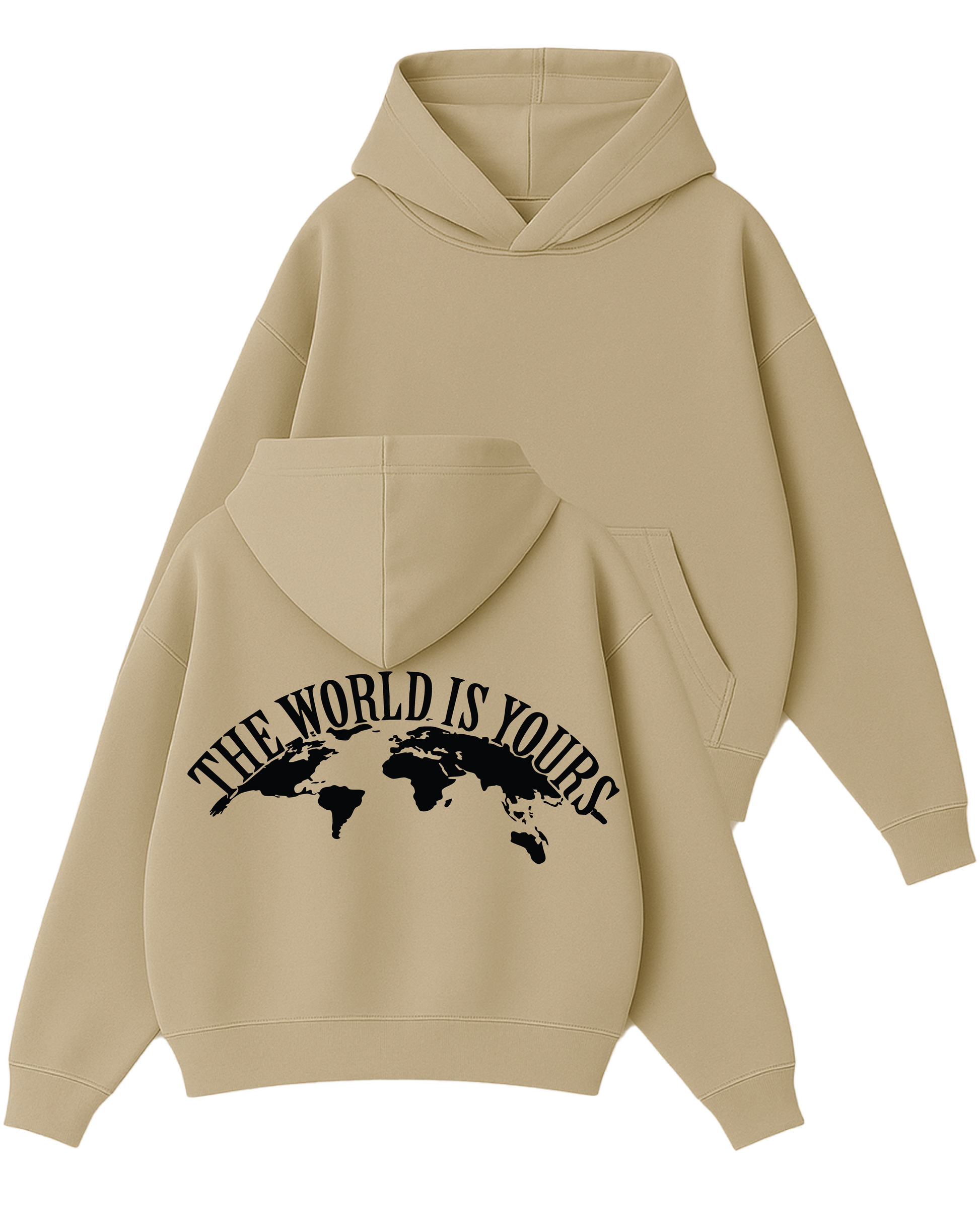 The World Is Yours - Boxy Fit Kapüşonlu Sweatshirt