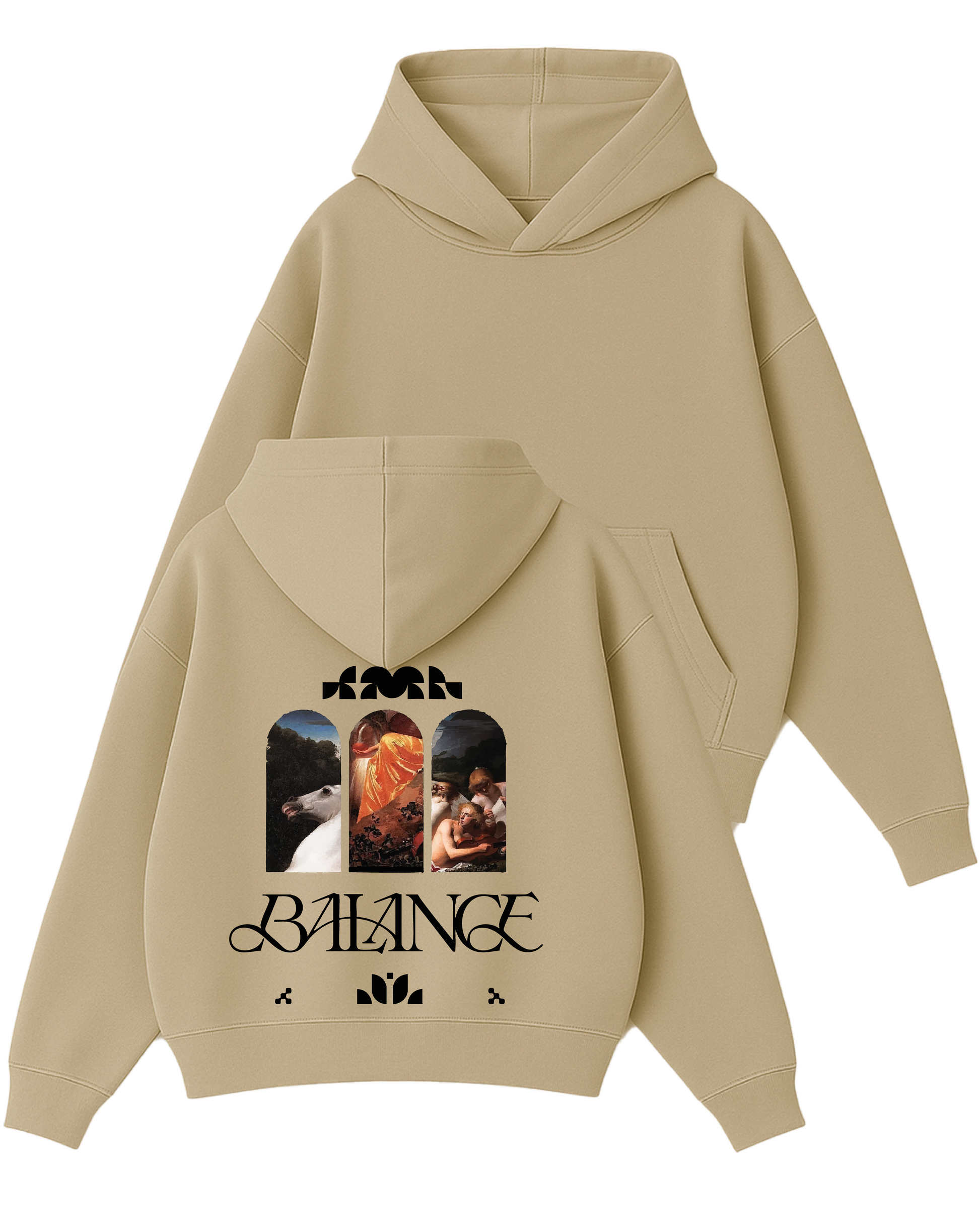 Balance - Boxy Fit Kapüşonlu Sweatshirt