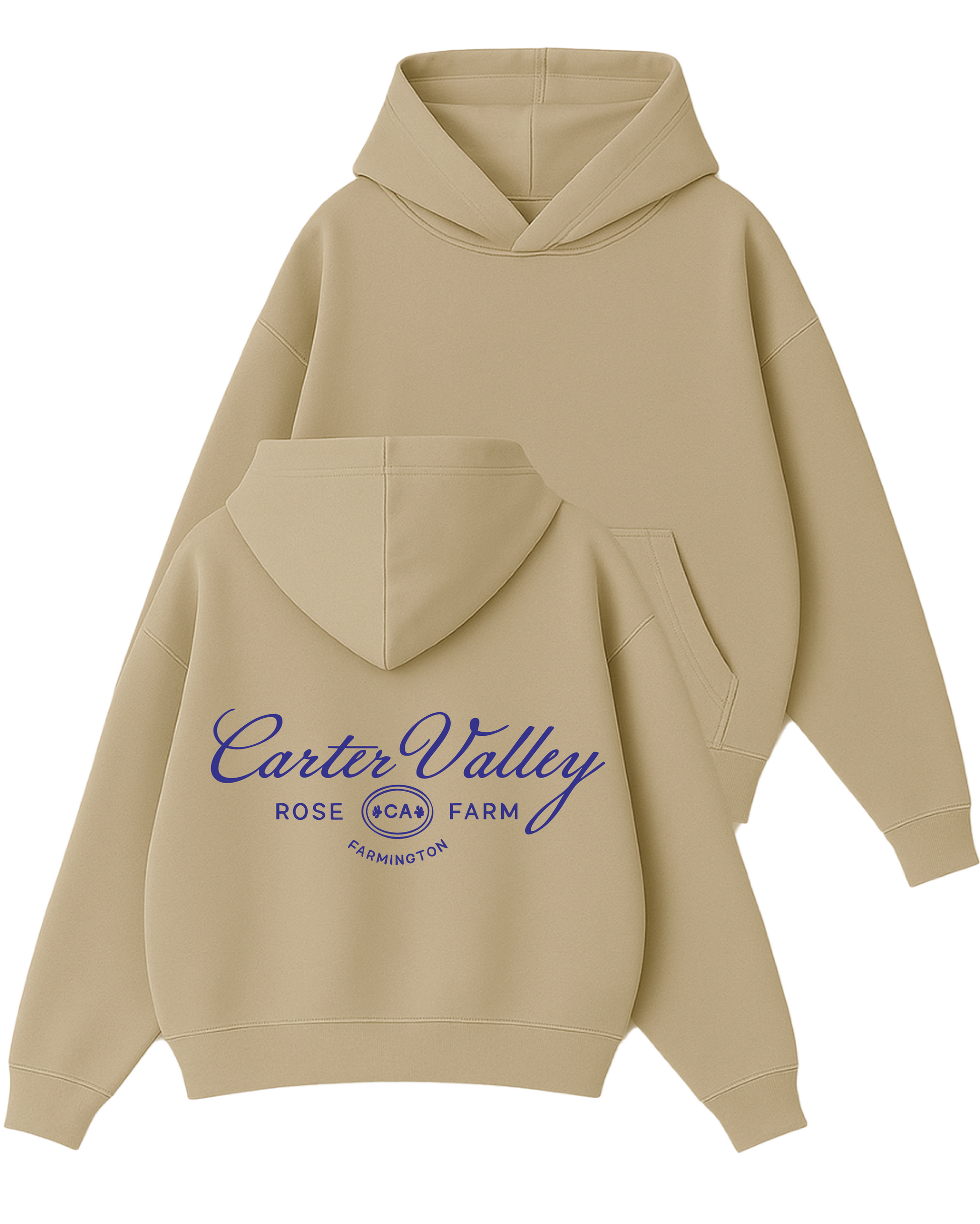 Carter Valley - Boxy Fit Kapüşonlu Sweatshirt