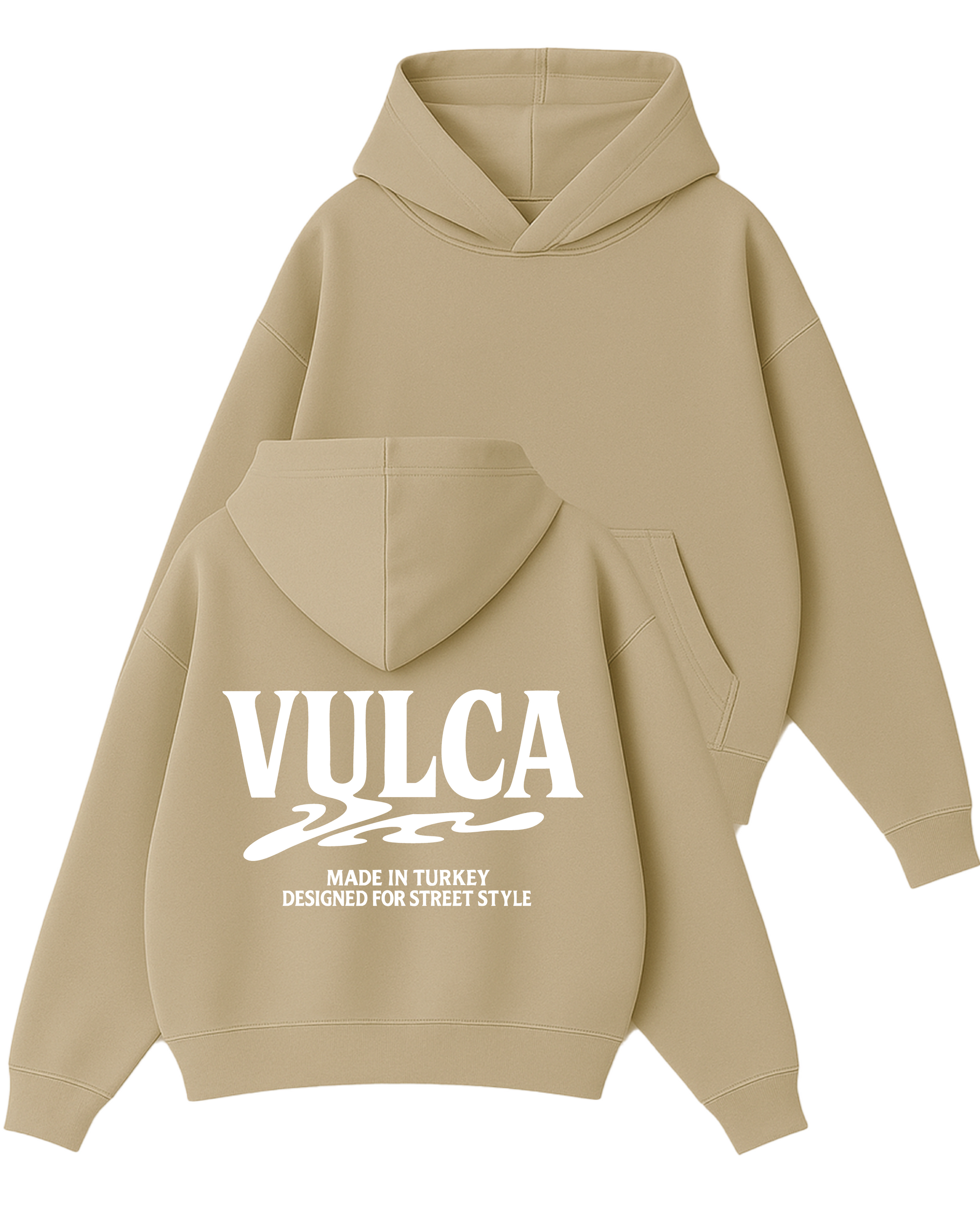 VULCA Wave - Boxy Fit Kapüşonlu Sweatshirt