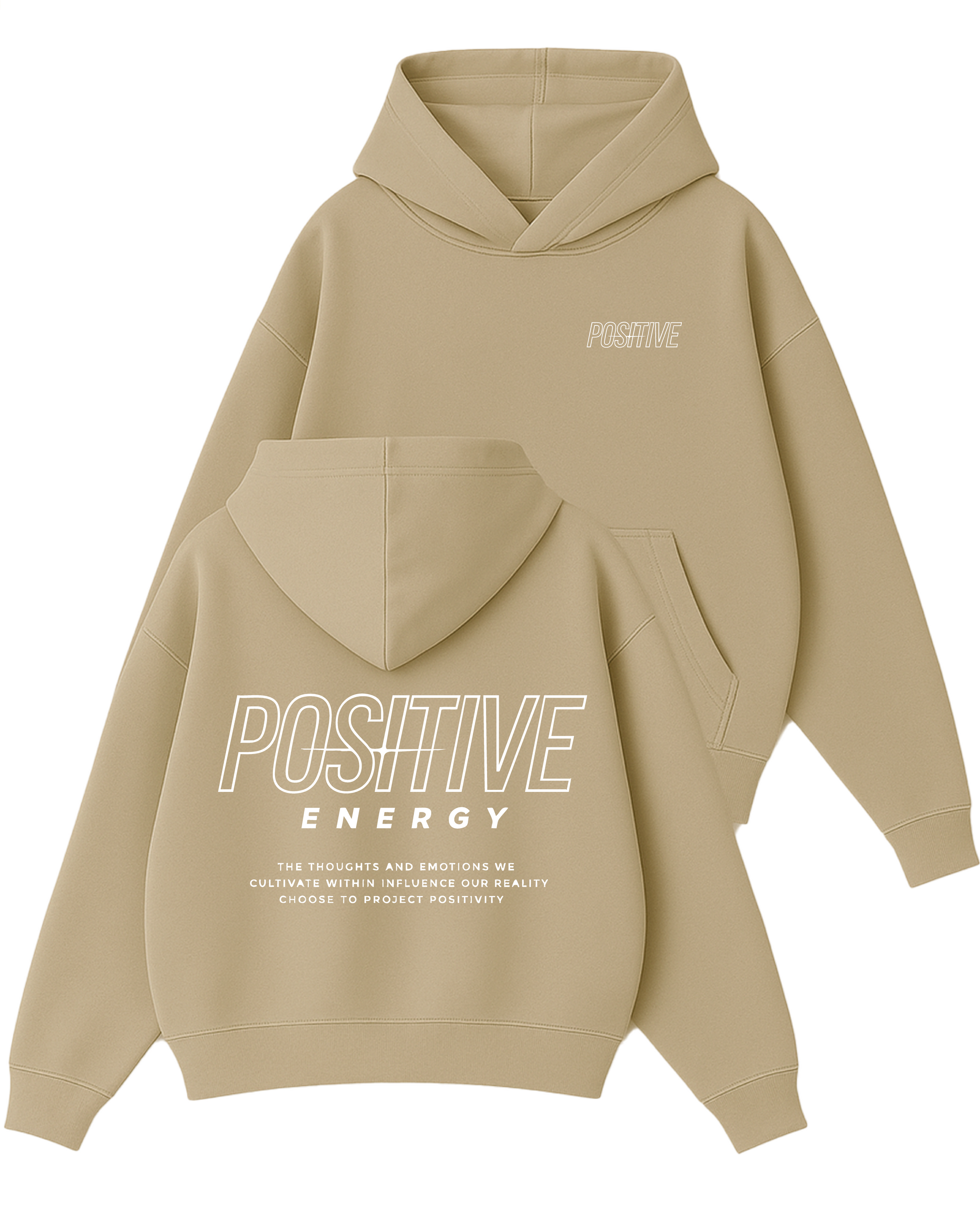 POSITIVE ENERGY - Boxy Fit Kapüşonlu Sweatshirt