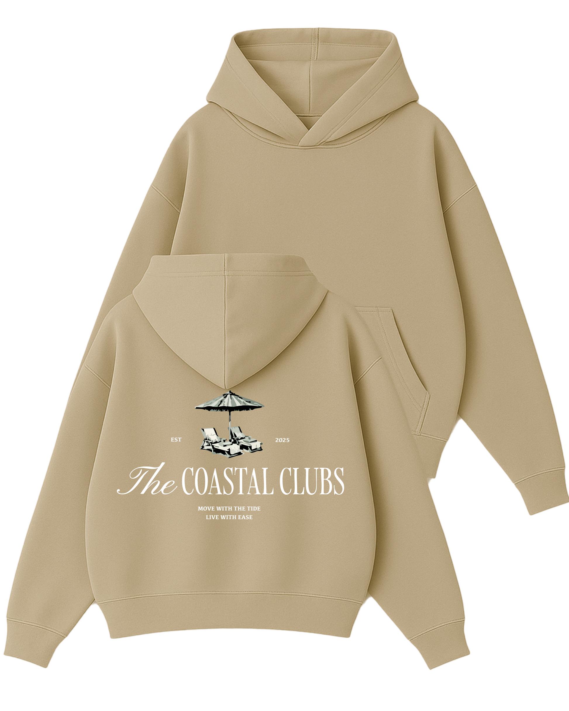 The Coastal Clubs - Boxy Fit Kapüşonlu Sweatshirt