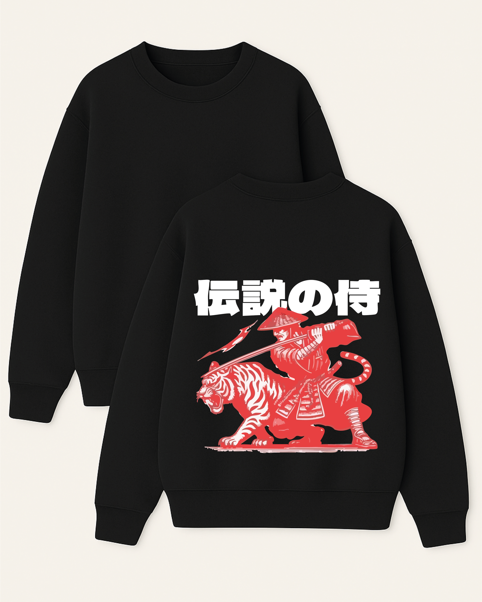 Legendary Samurai - Boxy Fit Bisiklet Yaka Sweatshirt