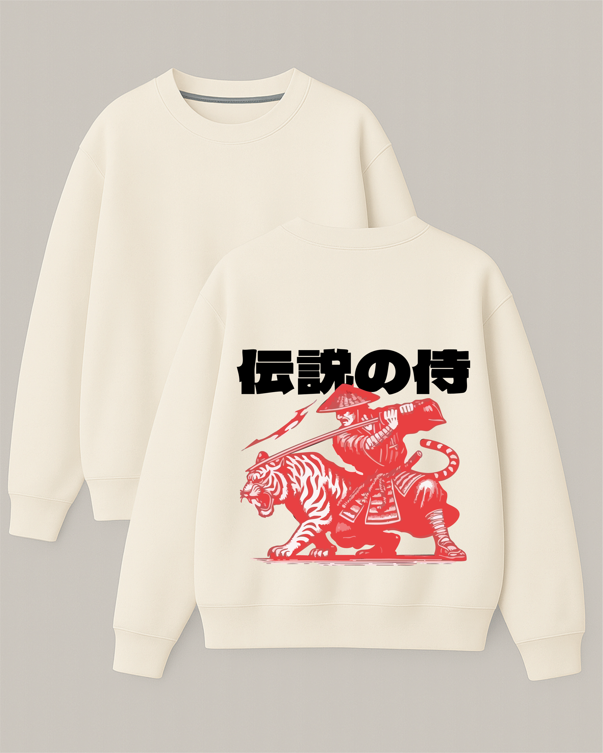 Legendary Samurai - Boxy Fit Bisiklet Yaka Sweatshirt