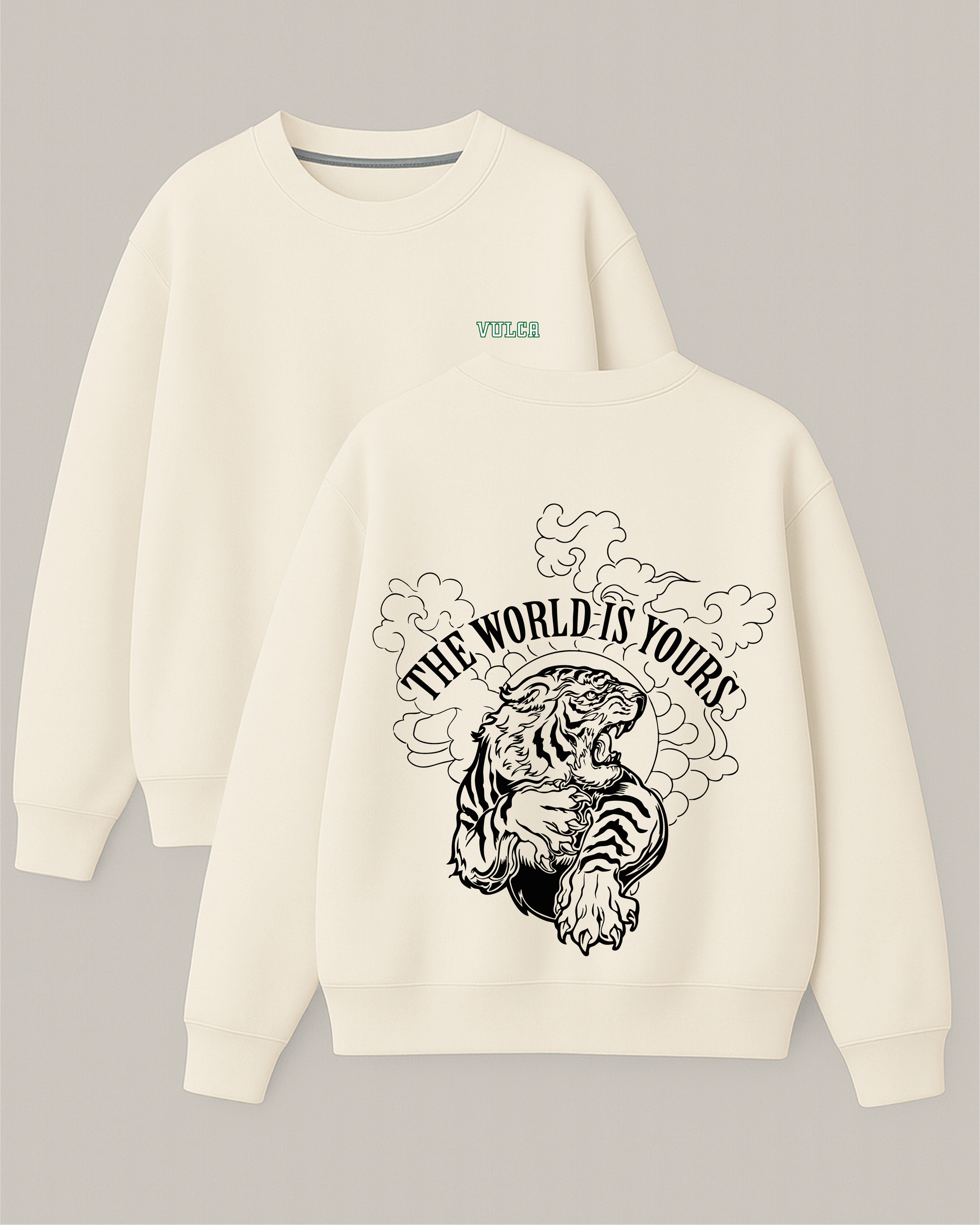 The World Is Yours - Boxy Fit Bisiklet Yaka Sweatshirt