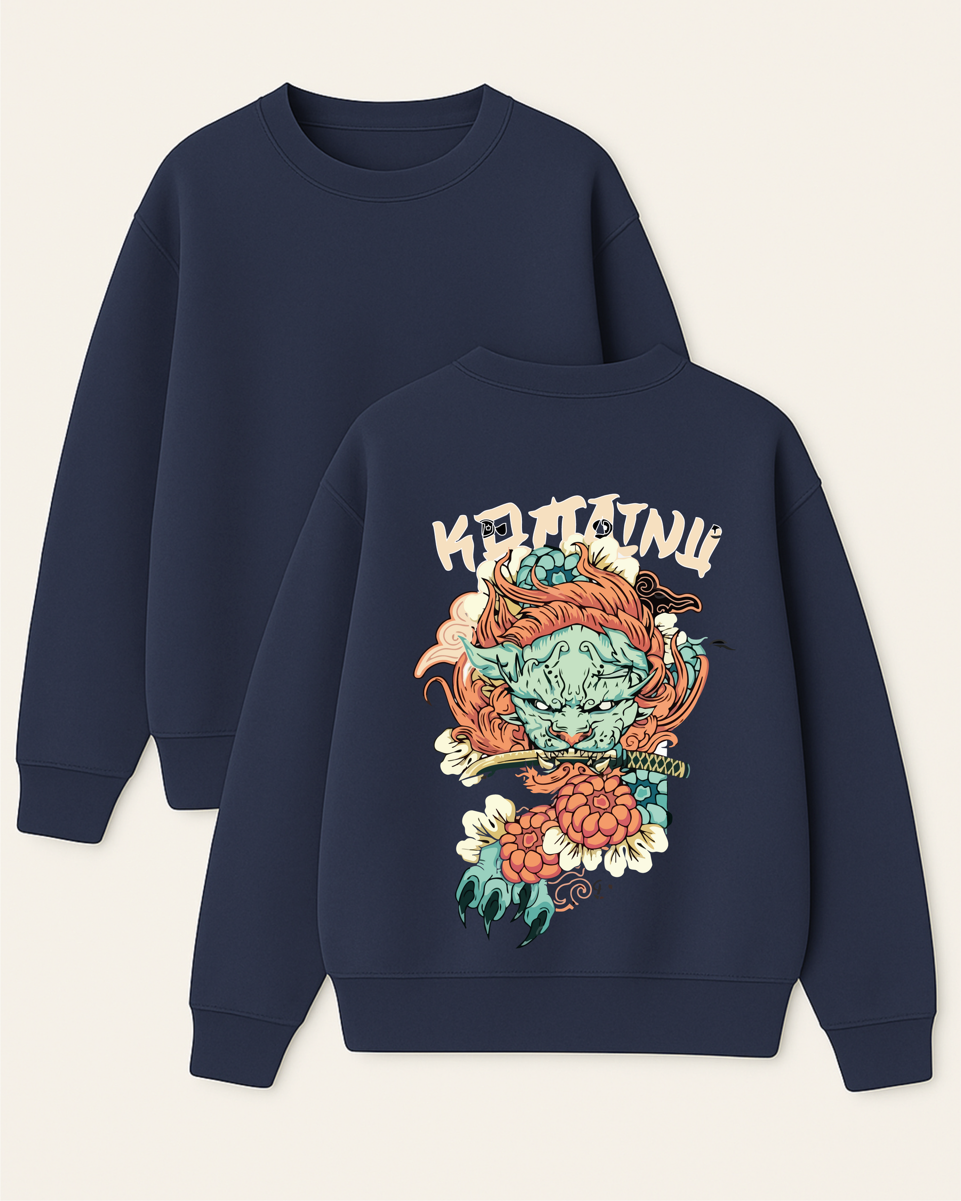Foo Dogs - Boxy Fit Bisiklet Yaka Sweatshirt