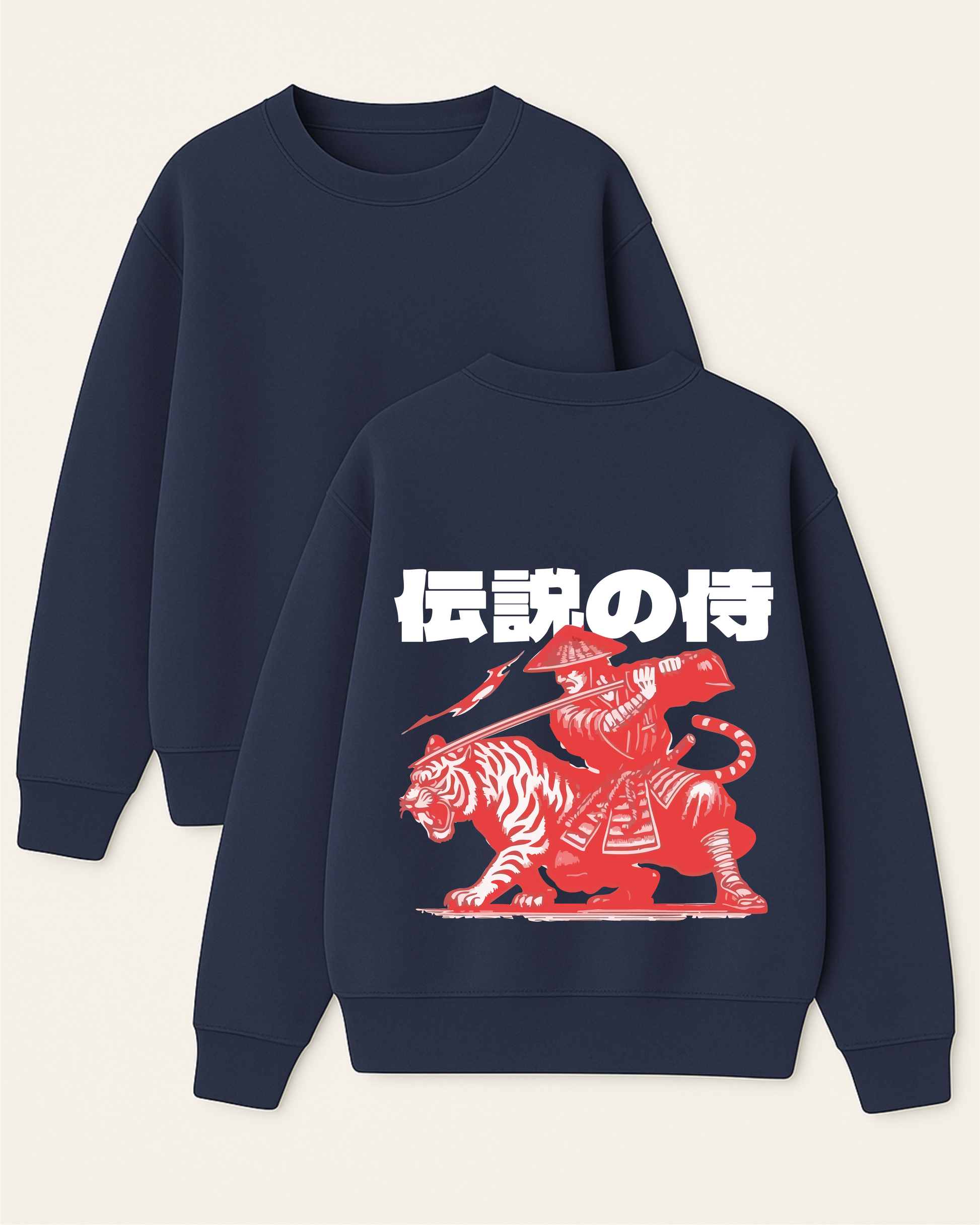 Legendary Samurai - Boxy Fit Bisiklet Yaka Sweatshirt