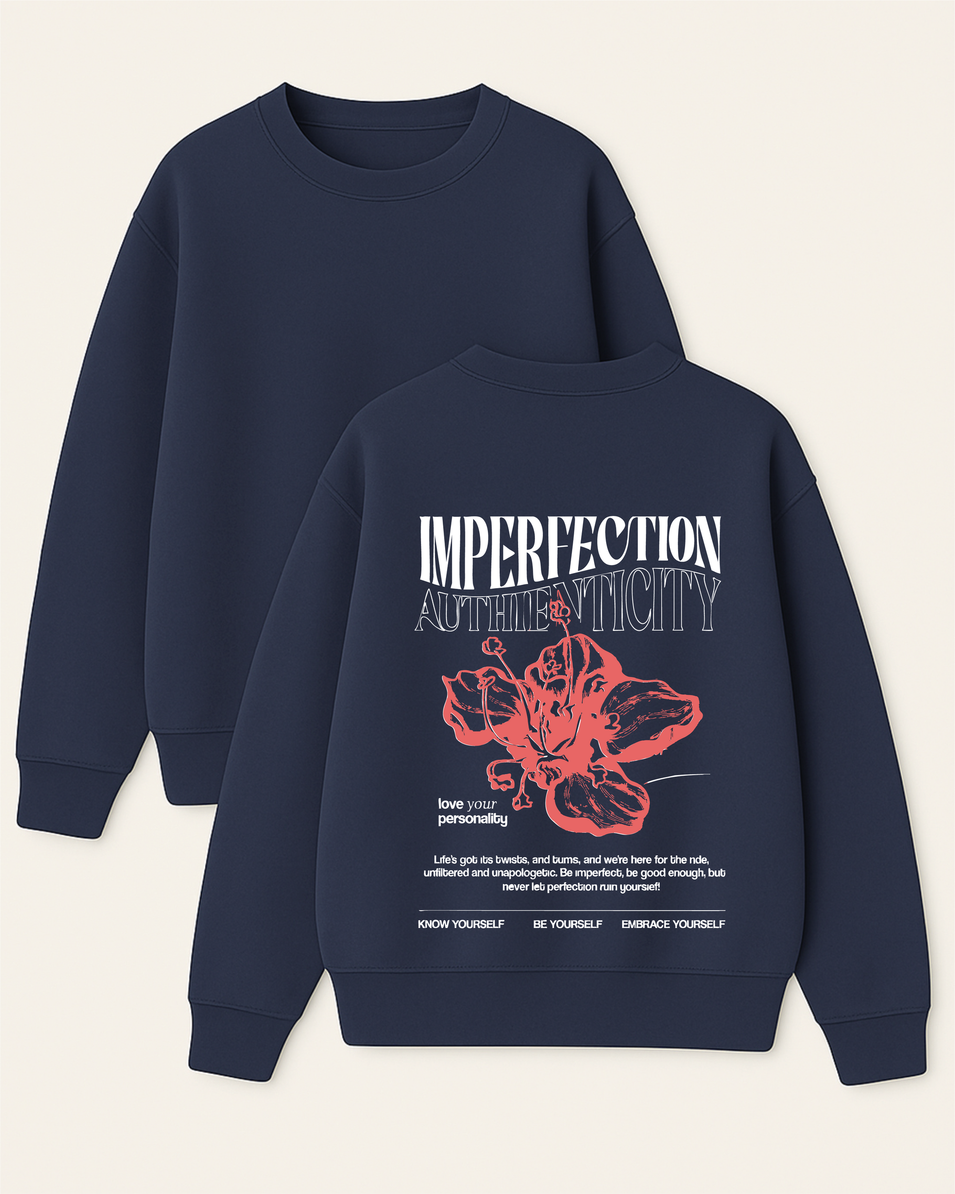 Love Your Personality - Boxy Fit Bisiklet Yaka Sweatshirt