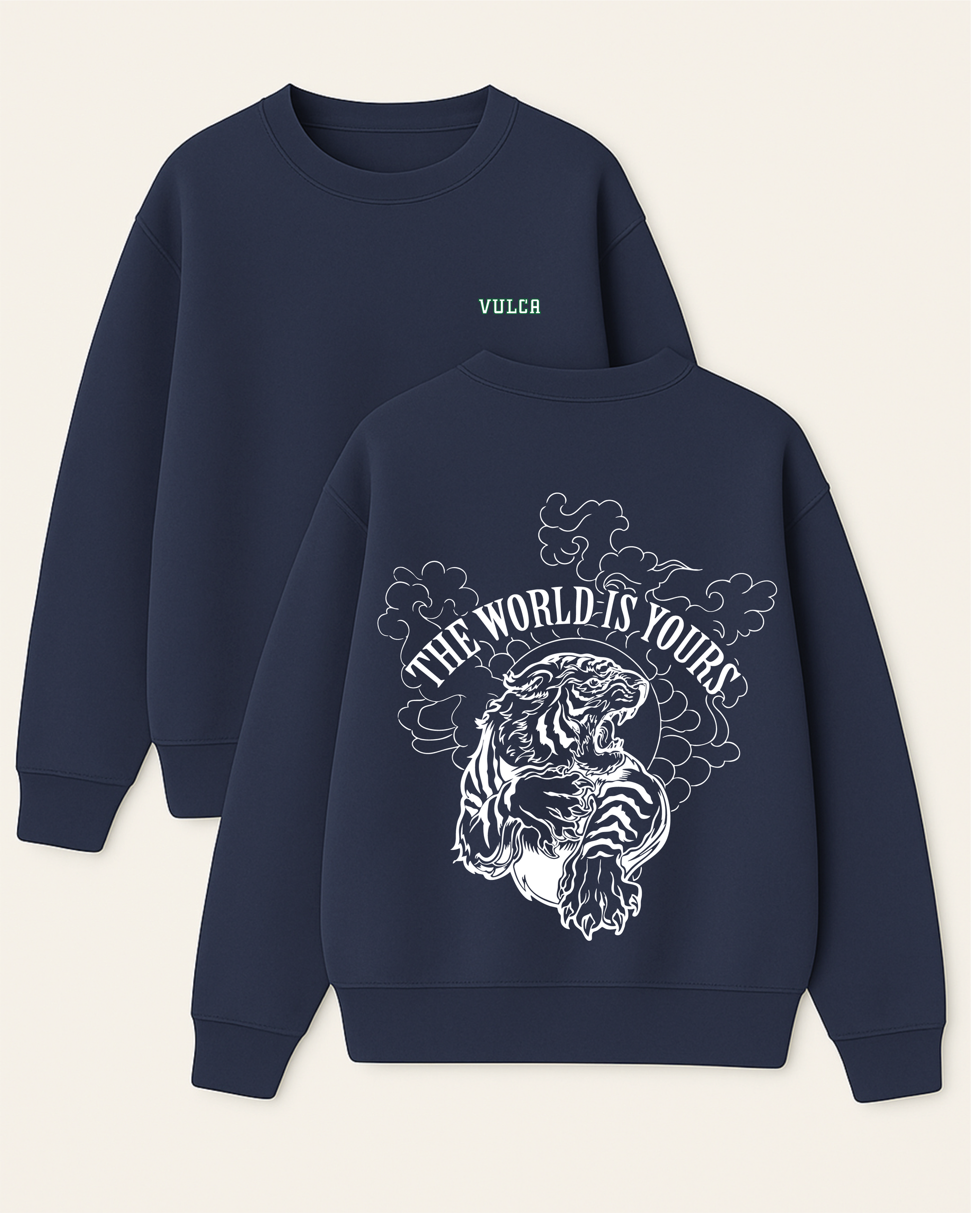 The World Is Yours - Boxy Fit Bisiklet Yaka Sweatshirt