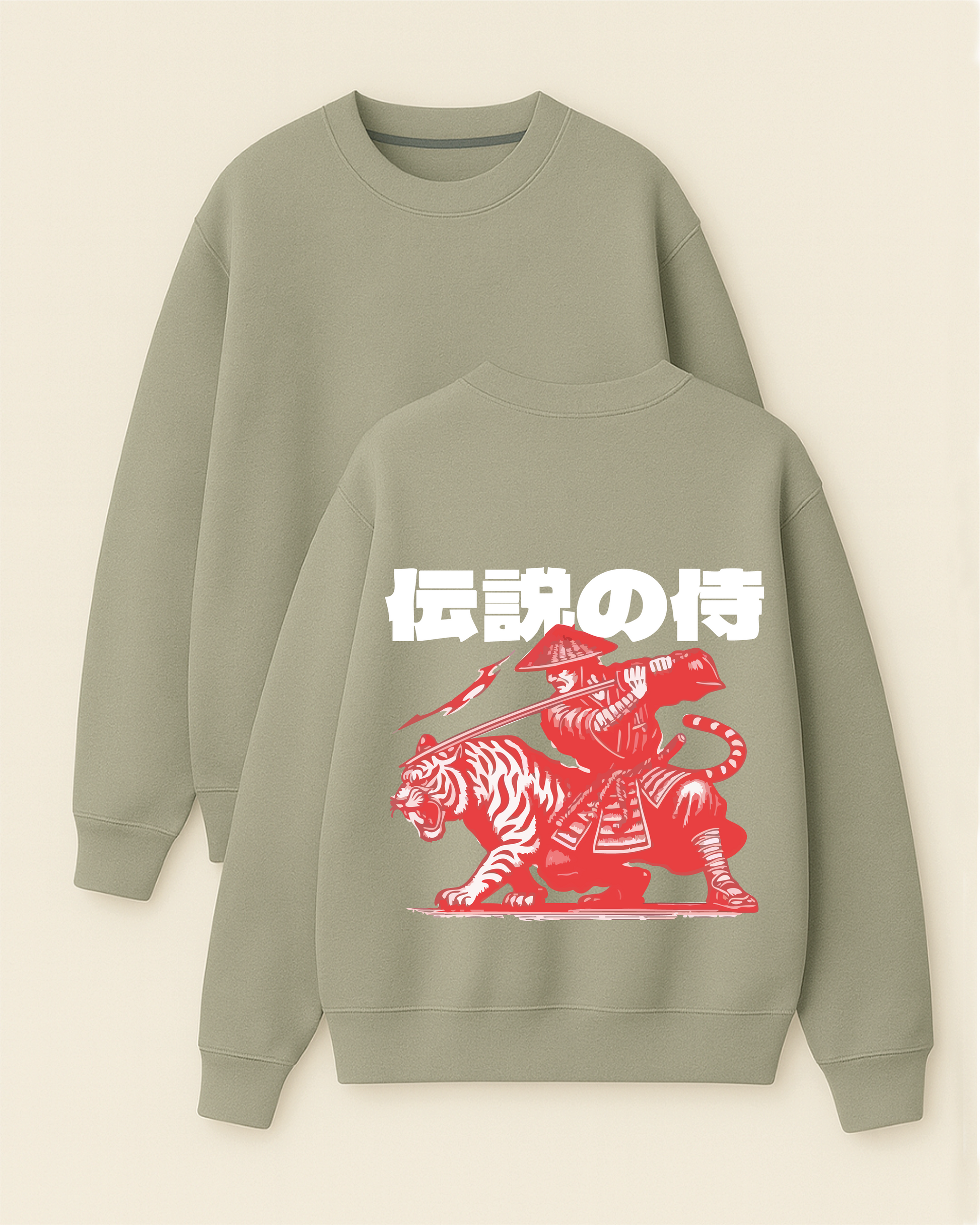 Legendary Samurai - Boxy Fit Bisiklet Yaka Sweatshirt