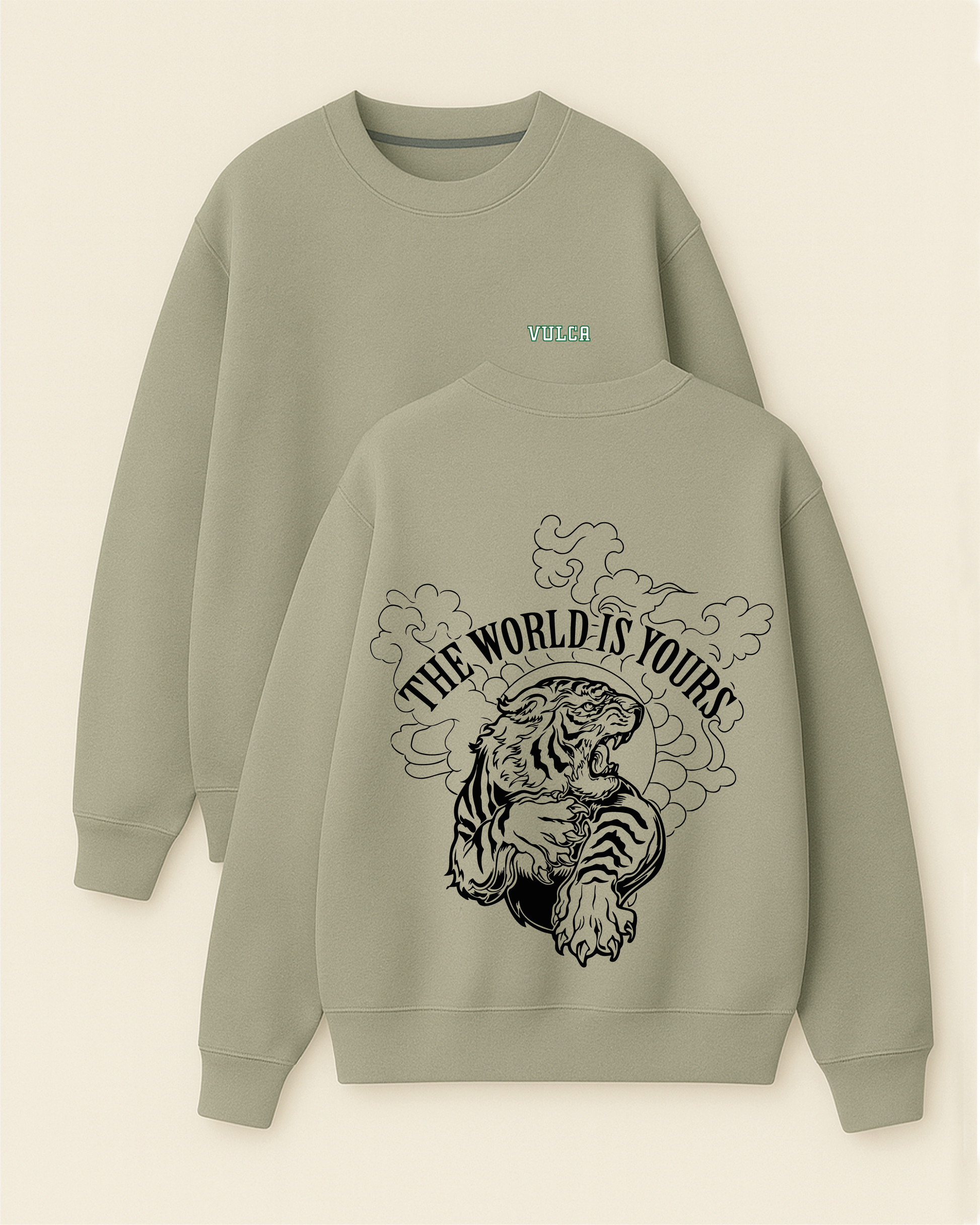 The World Is Yours - Boxy Fit Bisiklet Yaka Sweatshirt