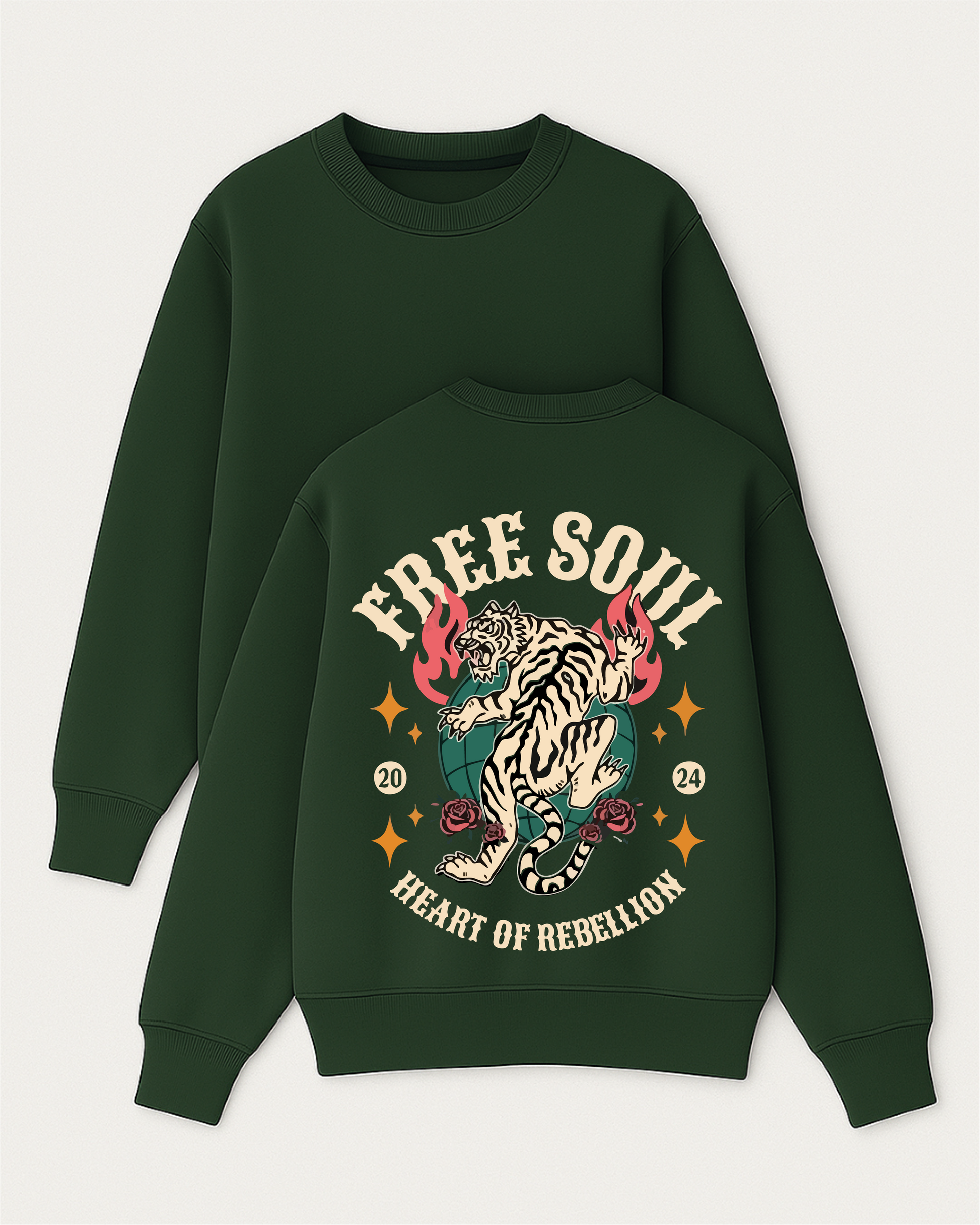 Free Soul - Boxy Fit Bisiklet Yaka Sweatshirt