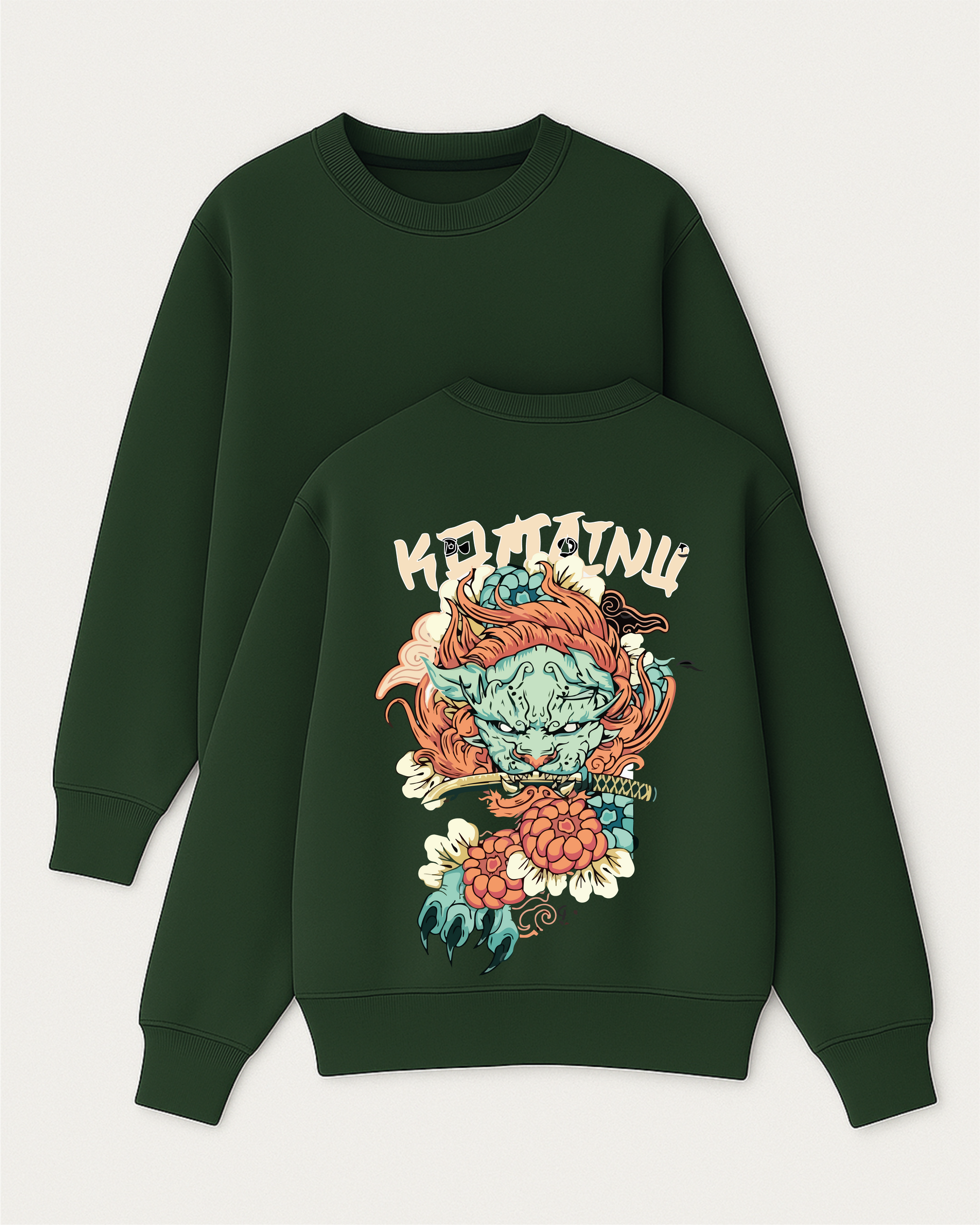 Foo Dogs - Boxy Fit Bisiklet Yaka Sweatshirt