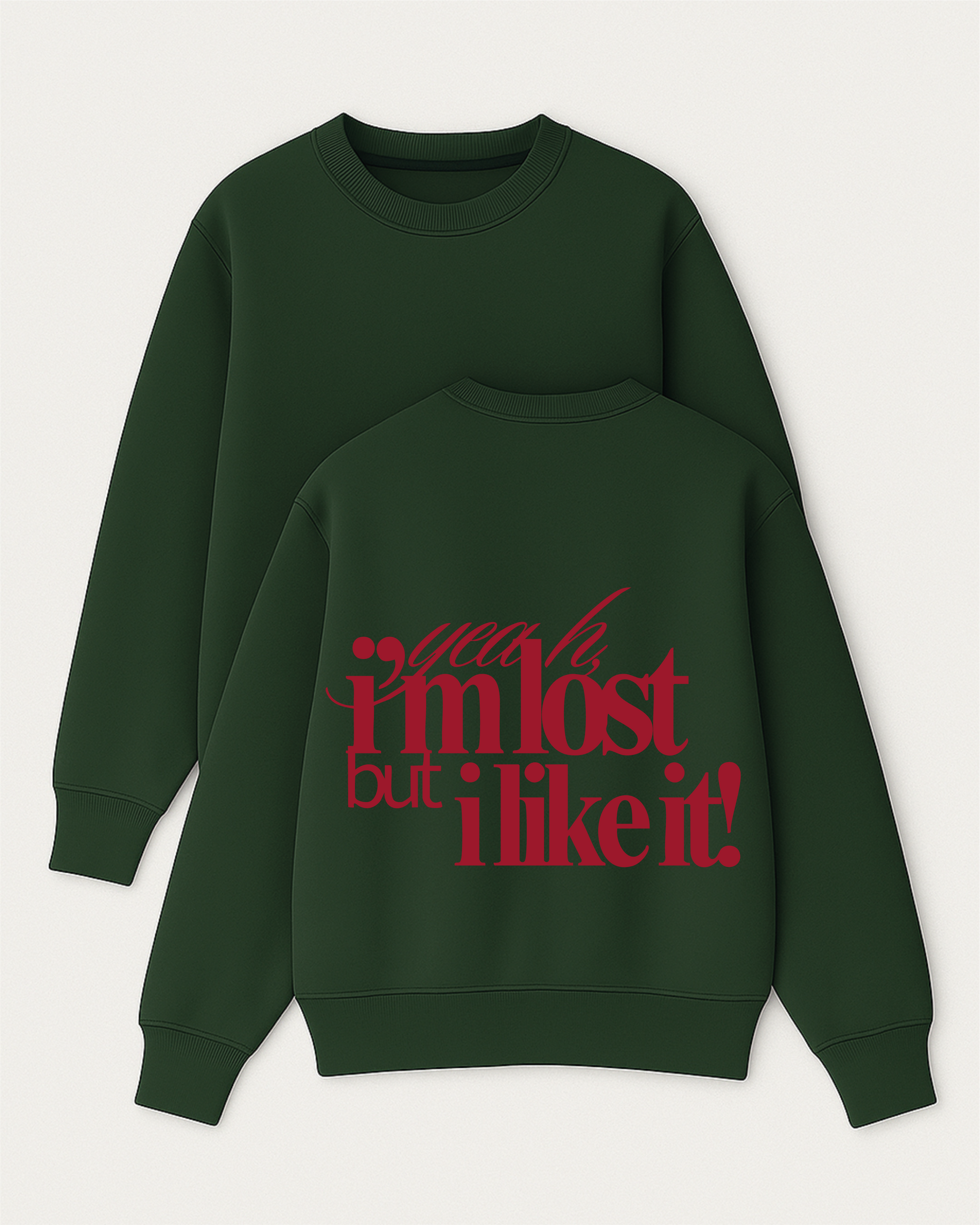I'M LOST - Boxy Fit Bisiklet Yaka Sweatshirt