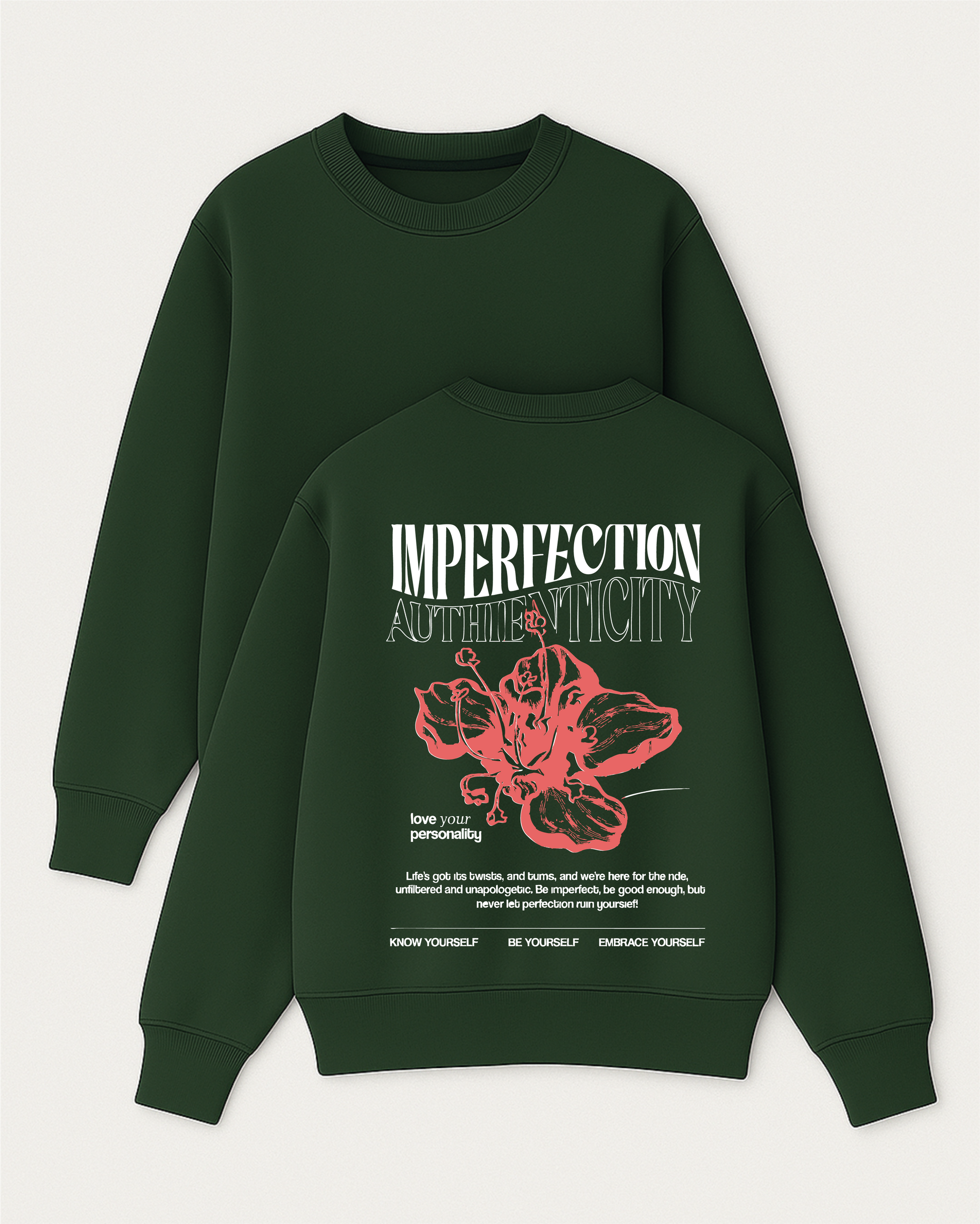 Love Your Personality - Boxy Fit Bisiklet Yaka Sweatshirt