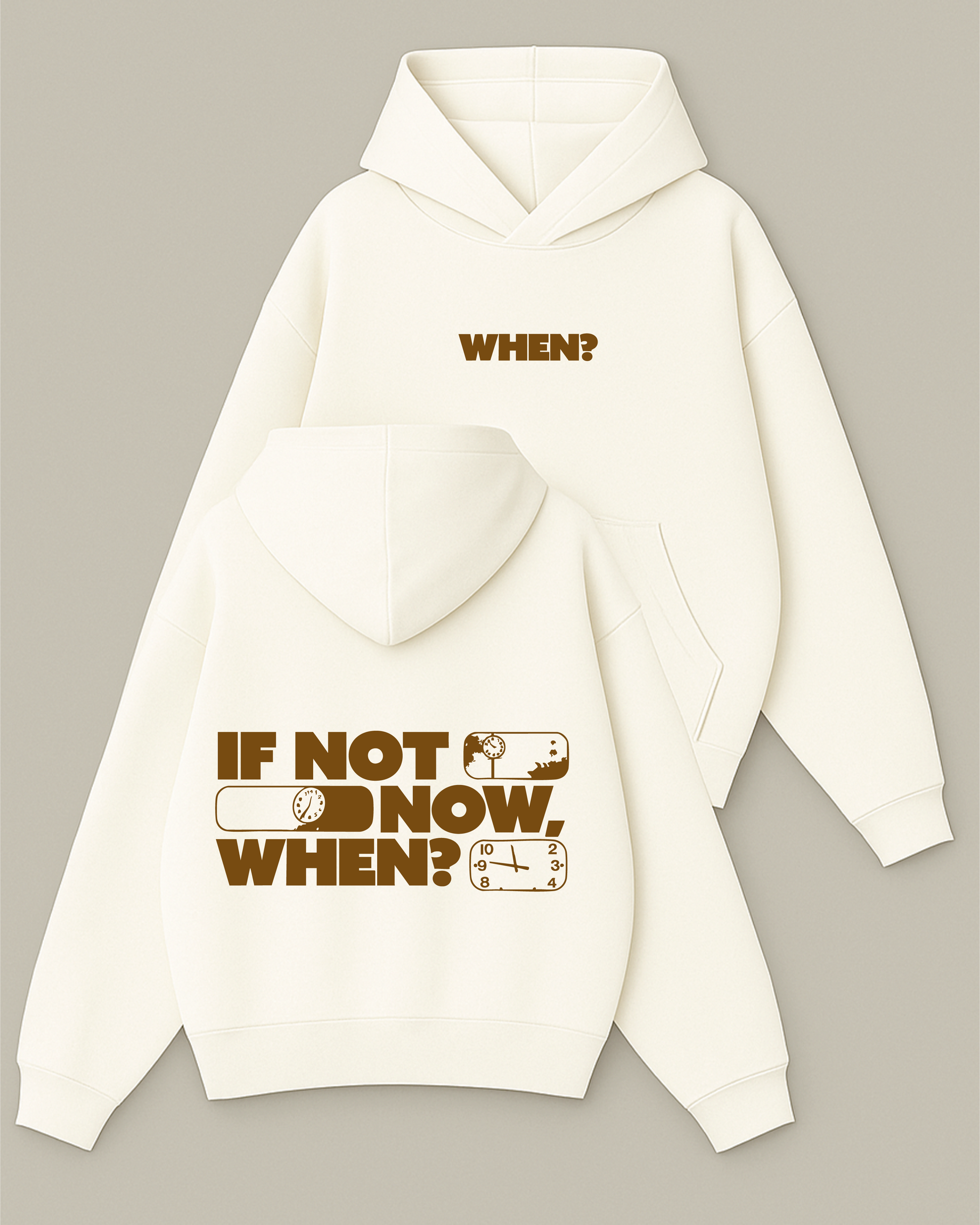 When? - Boxy Fit Kapüşonlu Sweatshirt