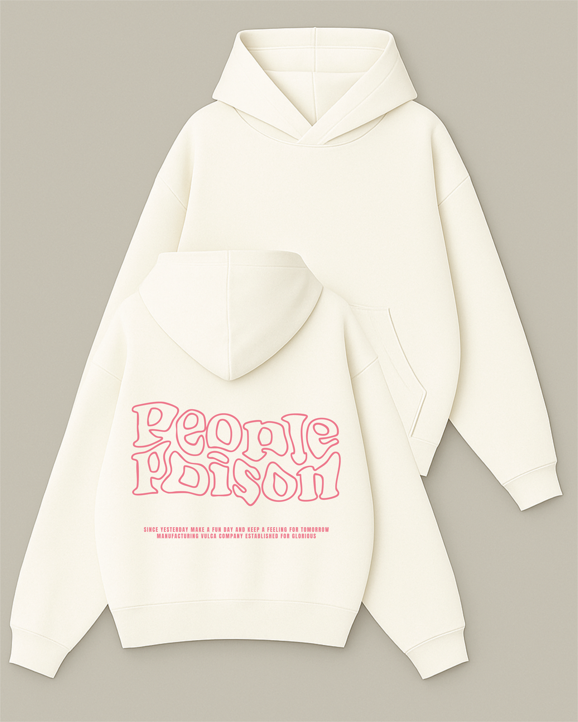 People Poison - Boxy Fit Kapüşonlu Sweatshirt